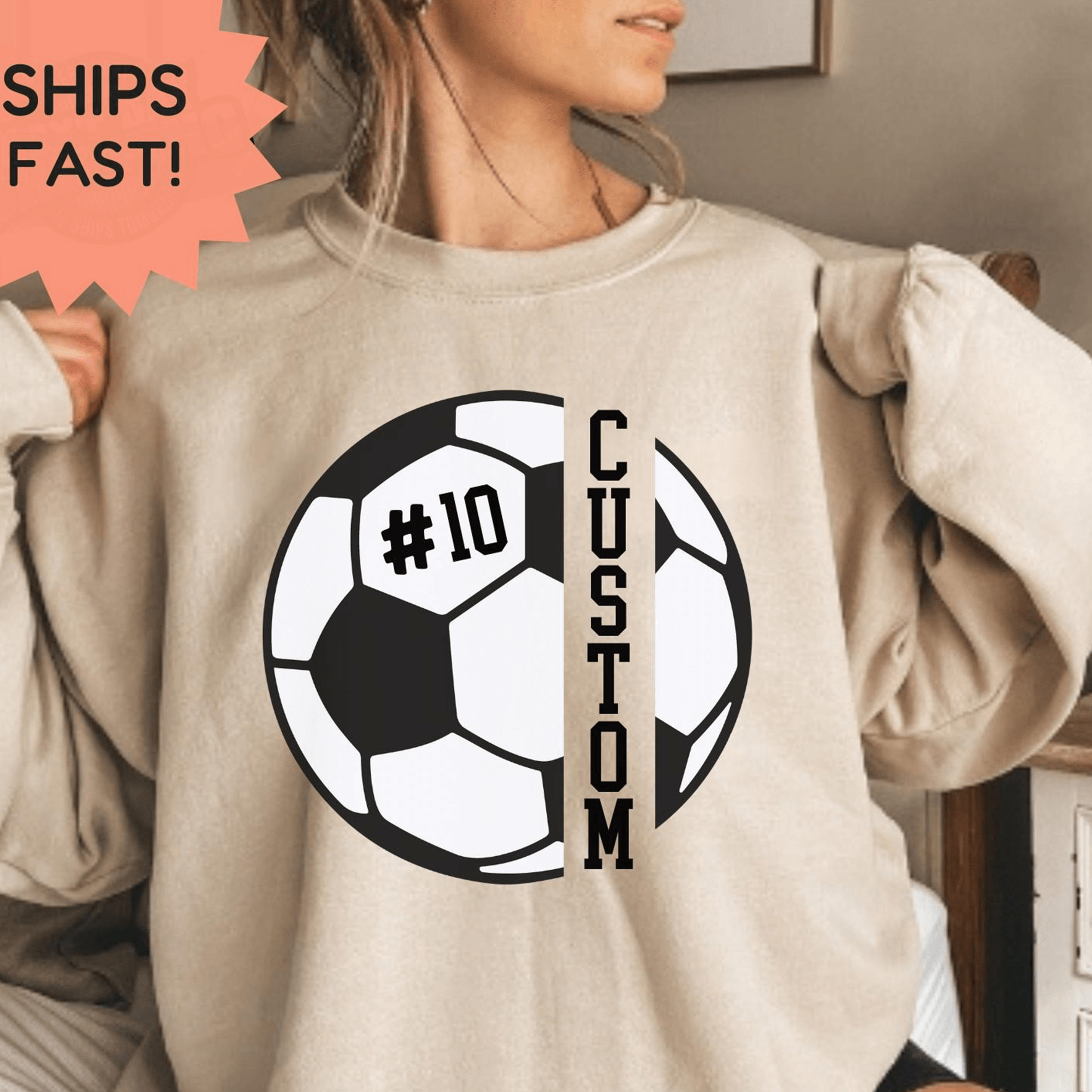 personalized soccer sweatshirt, custom soccer mom sweatshirt, soccer player name sweatshirt, soccer number sweatshirt
