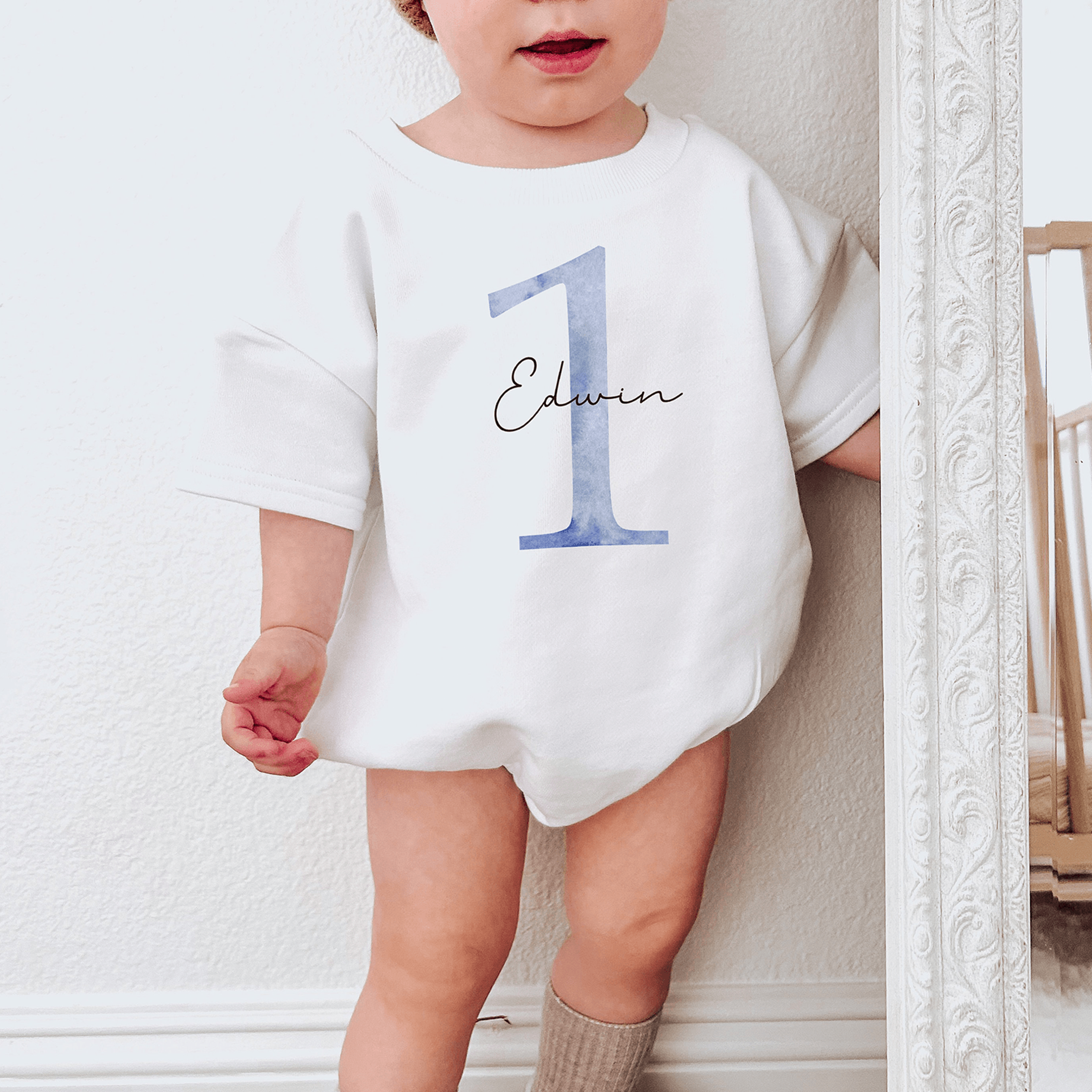 first birthday sweatshirt romper, first birthday outfit, one birthday romper, birthday celebration outfit, cake smash ou