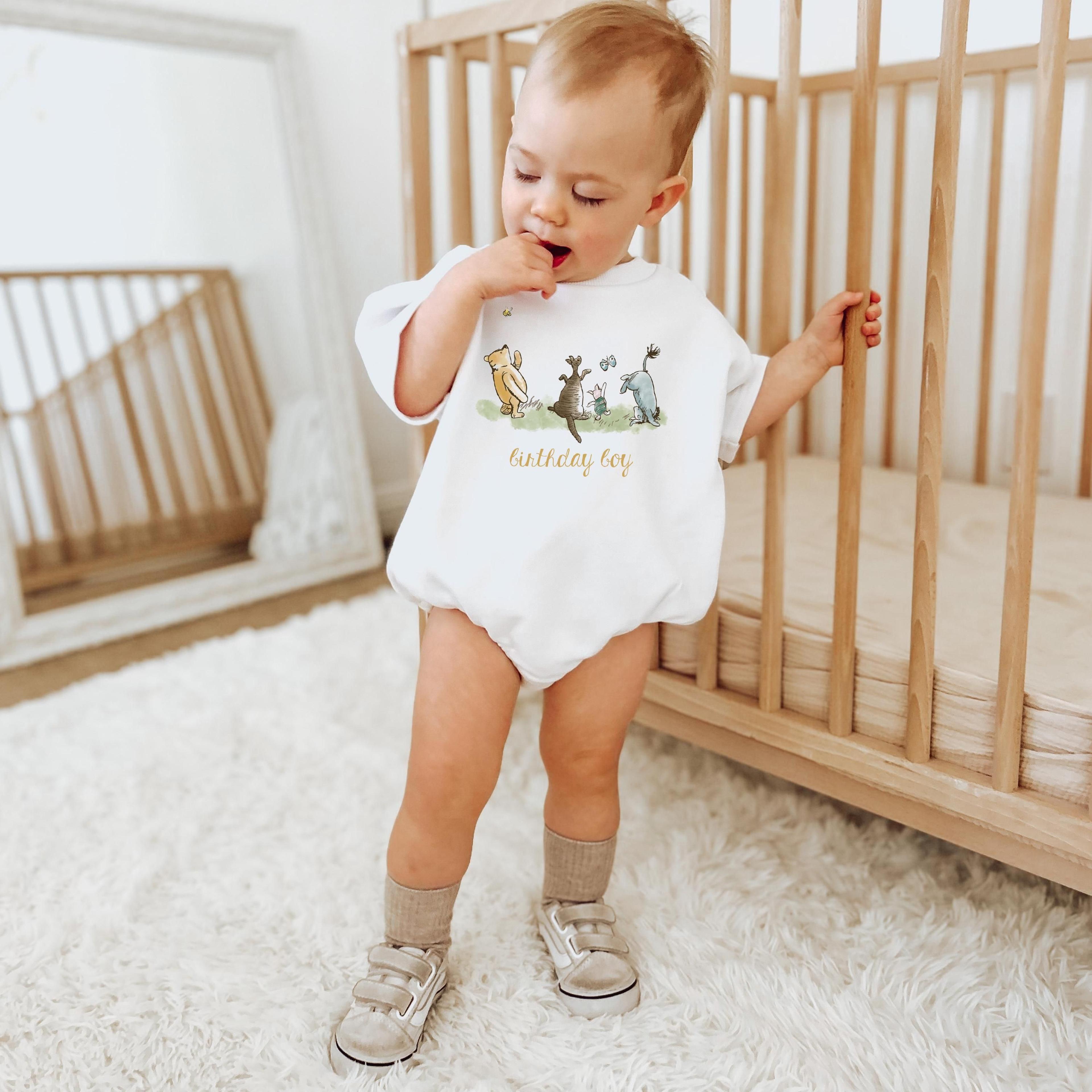 beary first birthday shirt, classic pooh birthday outfit, pooh bear first birthday shirt, storybook birthday tee, first