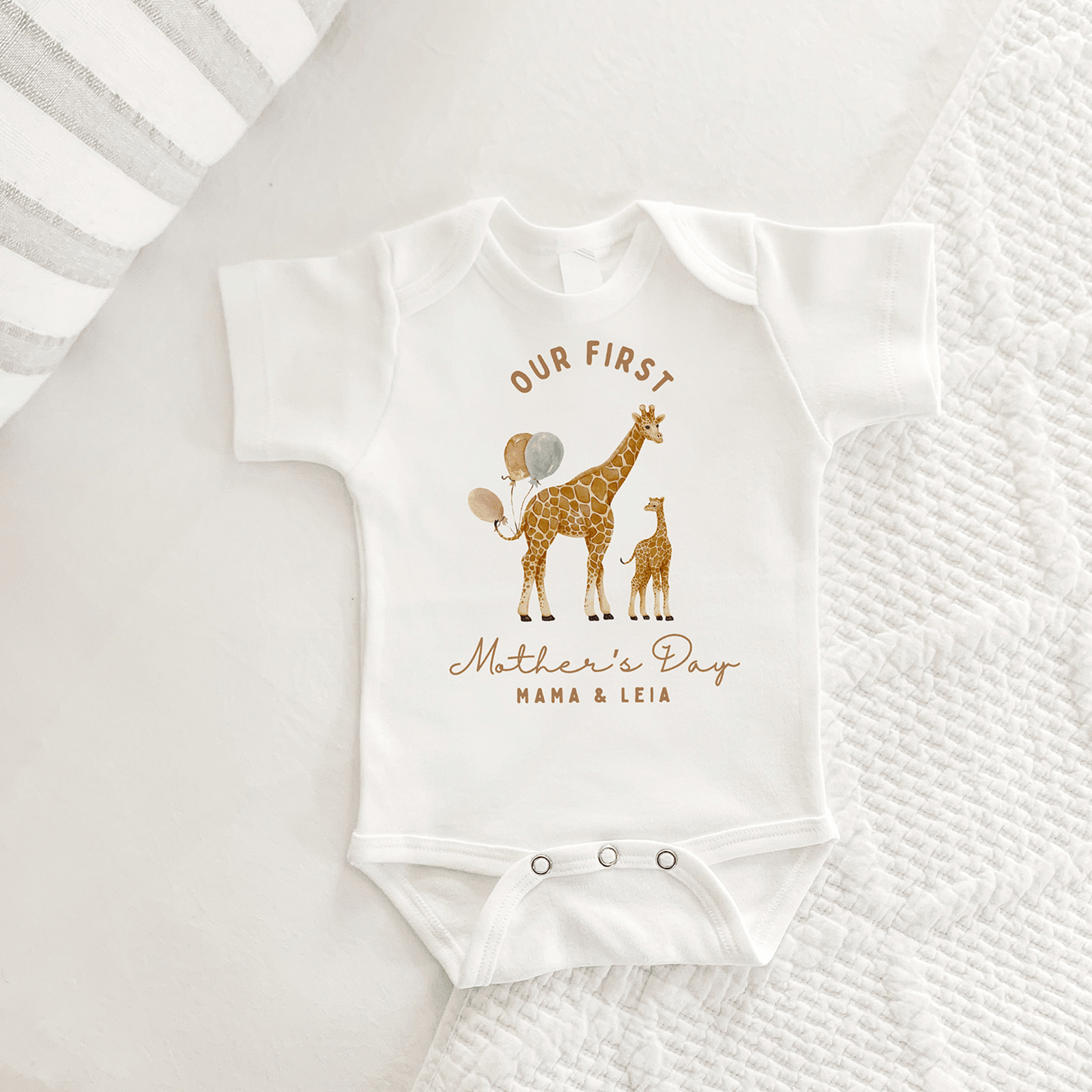 our first mother's day baby outfit, first mother's day bodysuit, personalized mother's day baby outfit, mommy and me out