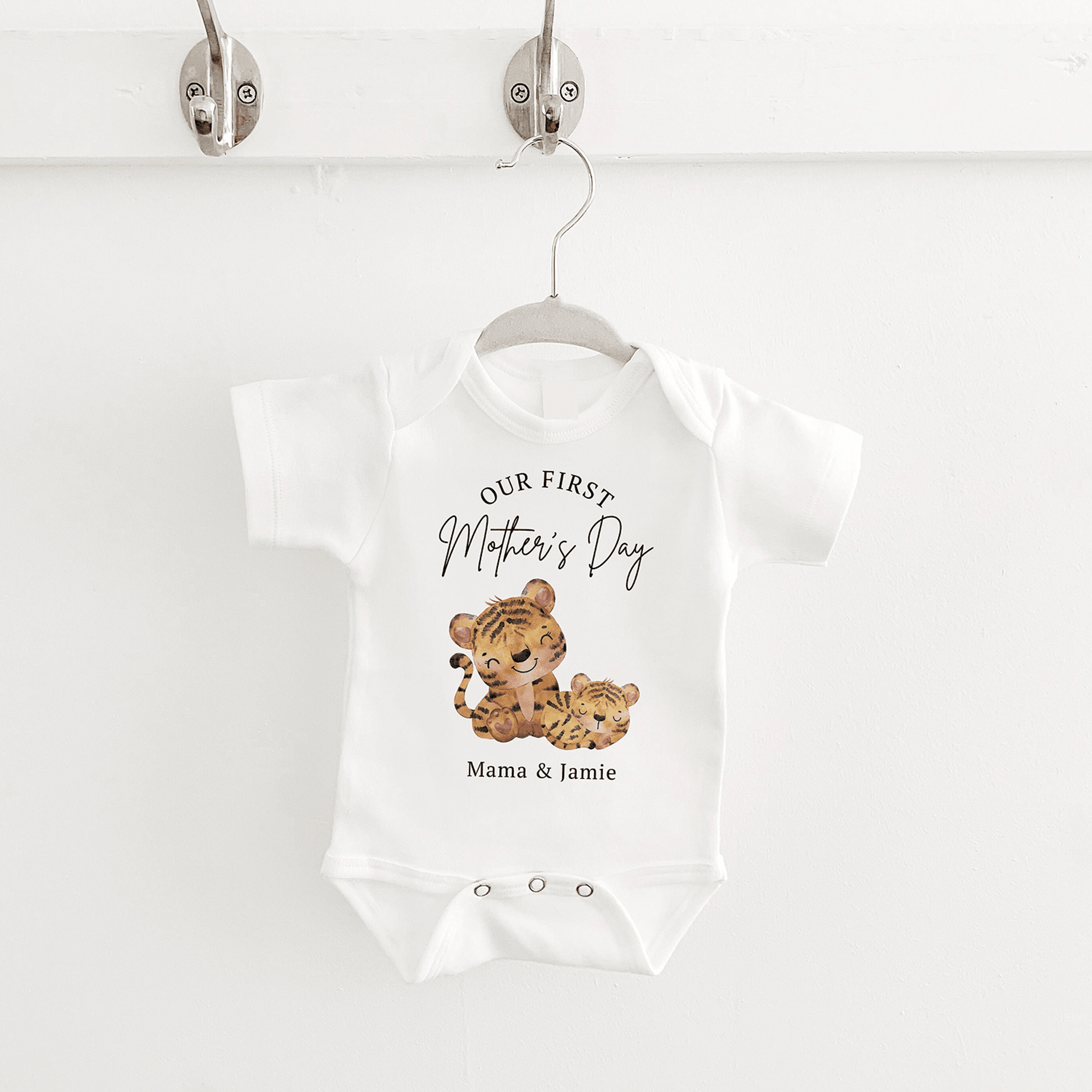 first mother's day baby outfit, personalized mother's day bodysuit, our first mother's day shirt, mother's day gift from