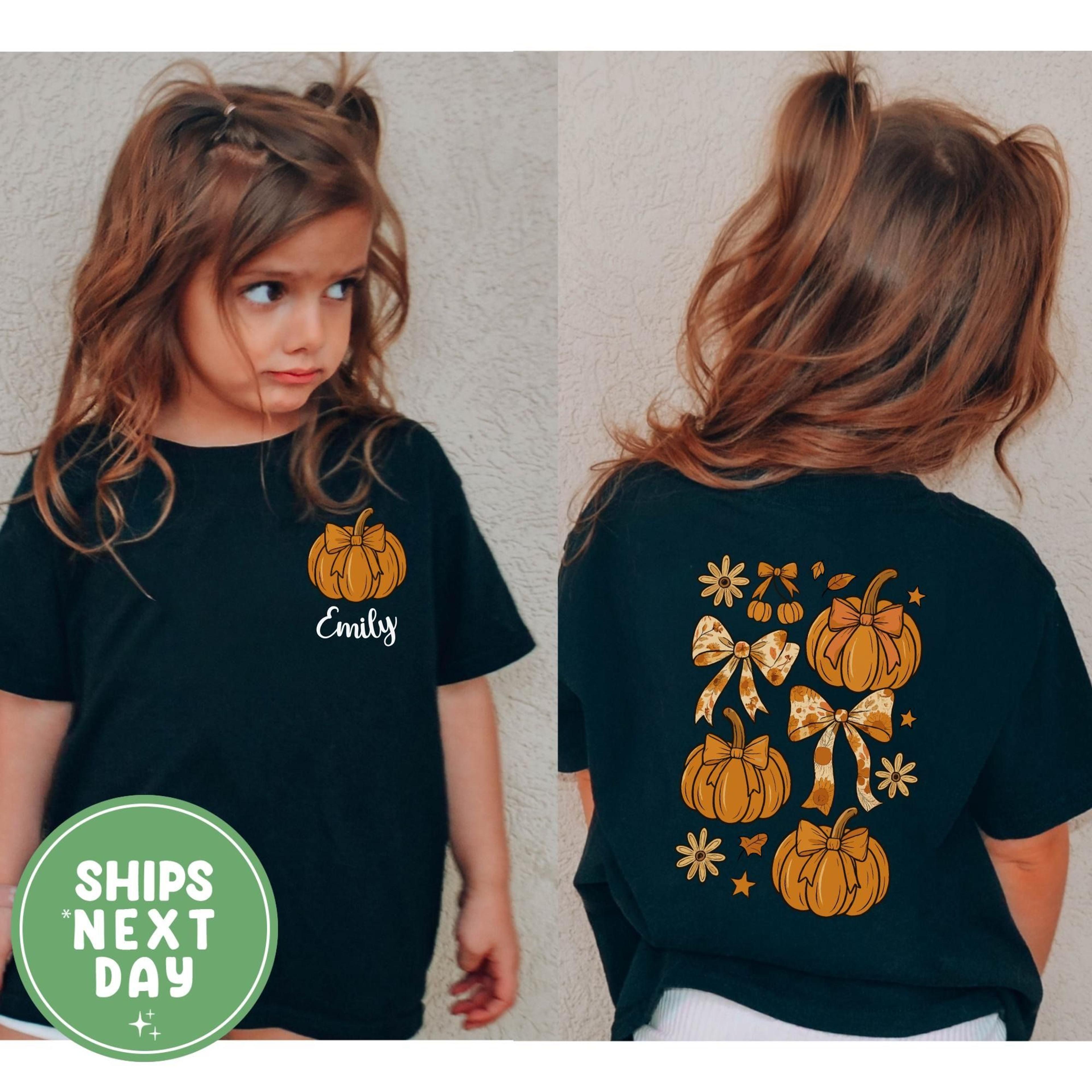 personalized pumpkin shirt, custom fall pumpkin tee, girls pumpkin patch shirt, toddler fall shirt, personalized autumn