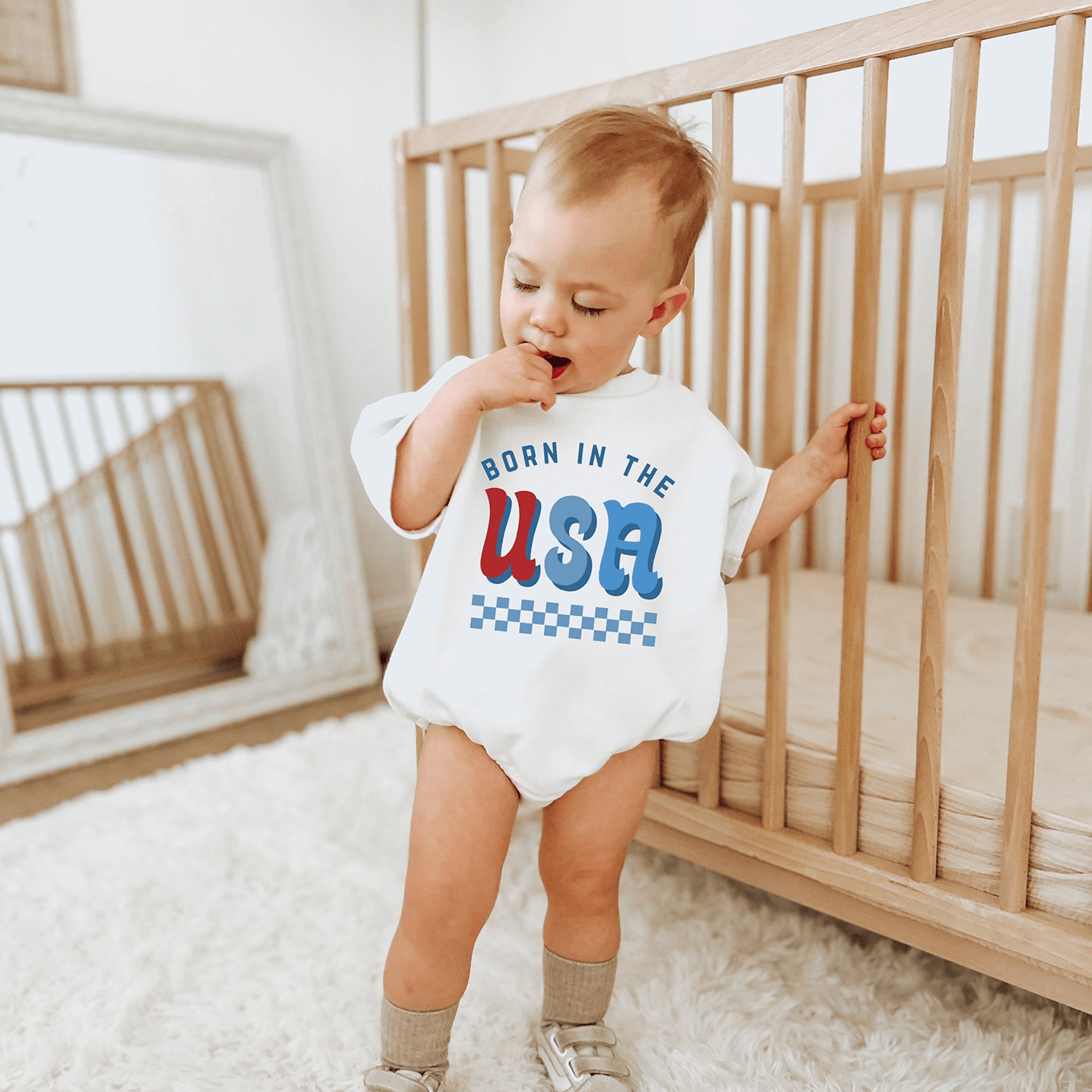first fourth of july shirt, born in the usa baby outfit, first independence day bodysuit, patriotic baby shirt, red whit