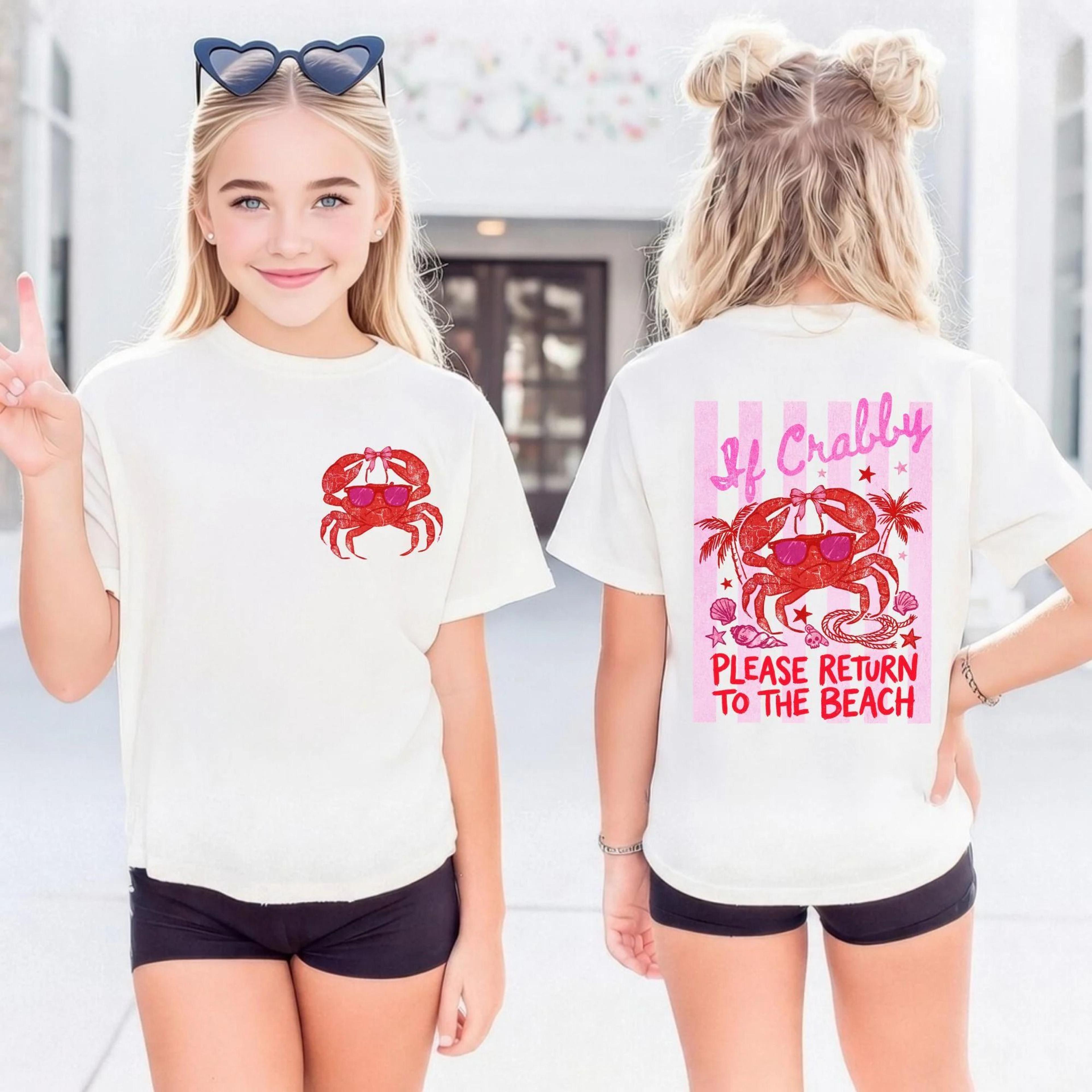 if crabby please return to the beach shirt, funny beach crab shirt, summer vacation tee, coastal graphic shirt