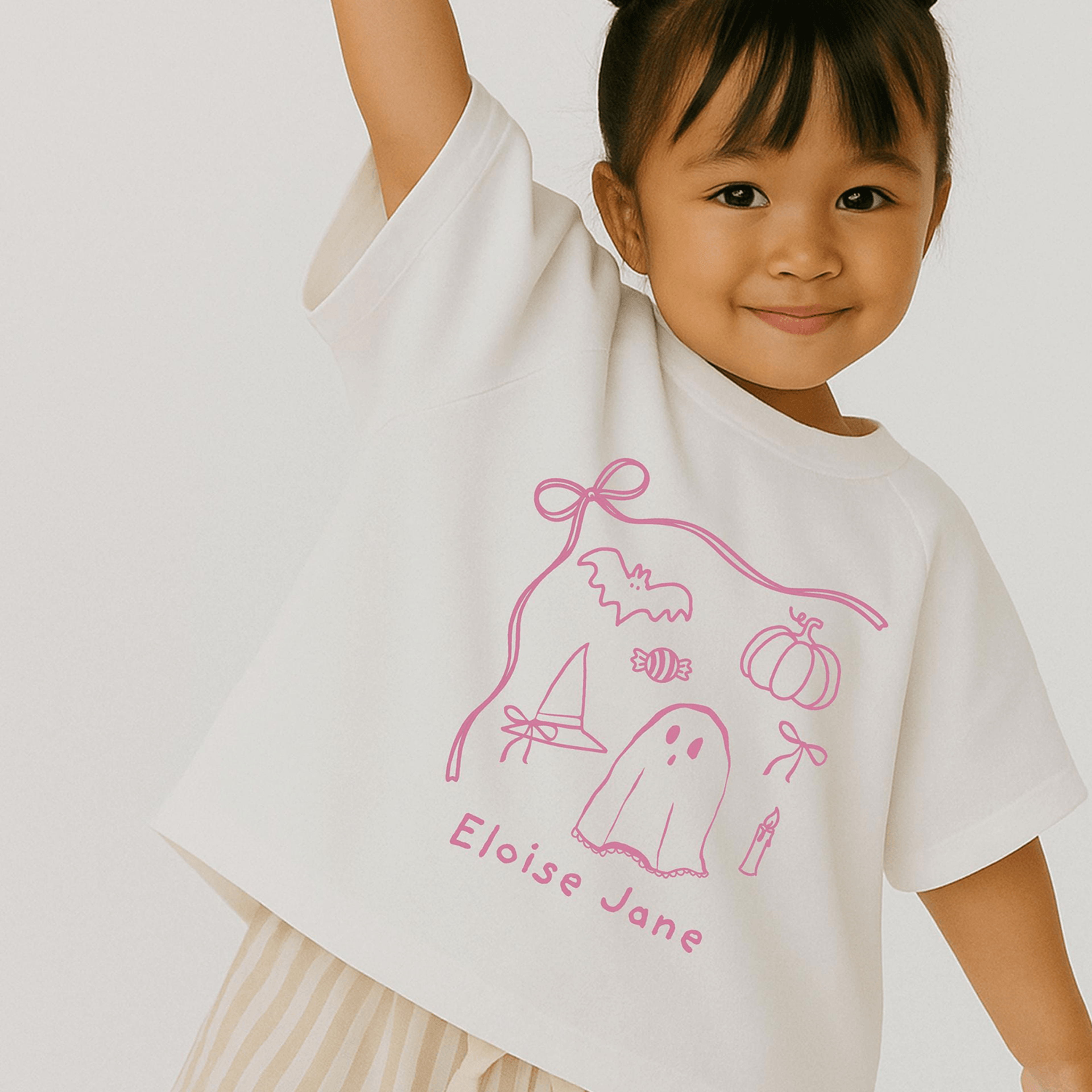 pink coquette halloween oversized shirt, cute spooky season tee, pink ghost halloween outfit, trendy fall girl shirt, co