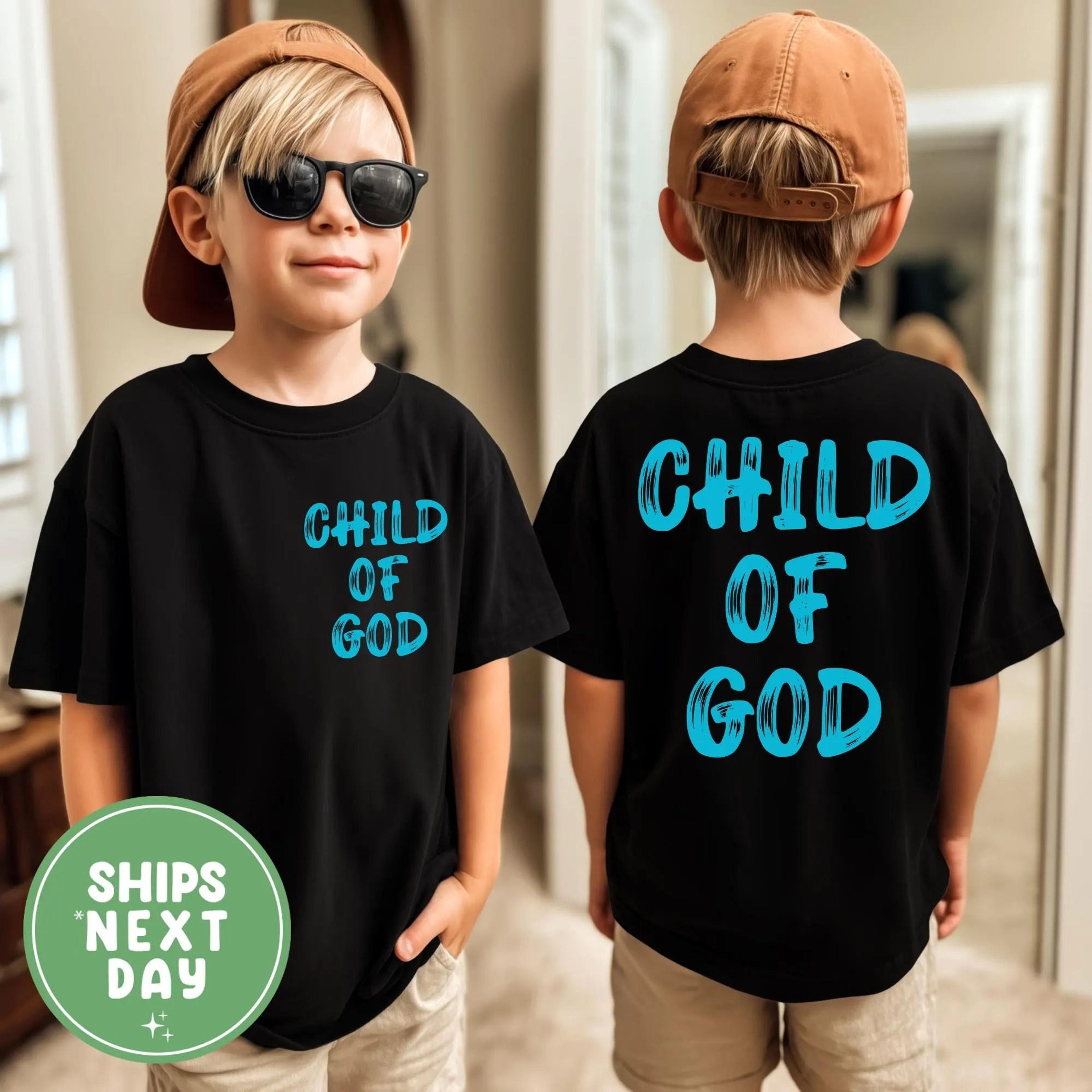 child of god shirt for boys, christian kids shirt, faith based boy tee, religious youth shirt, church outfit for boys