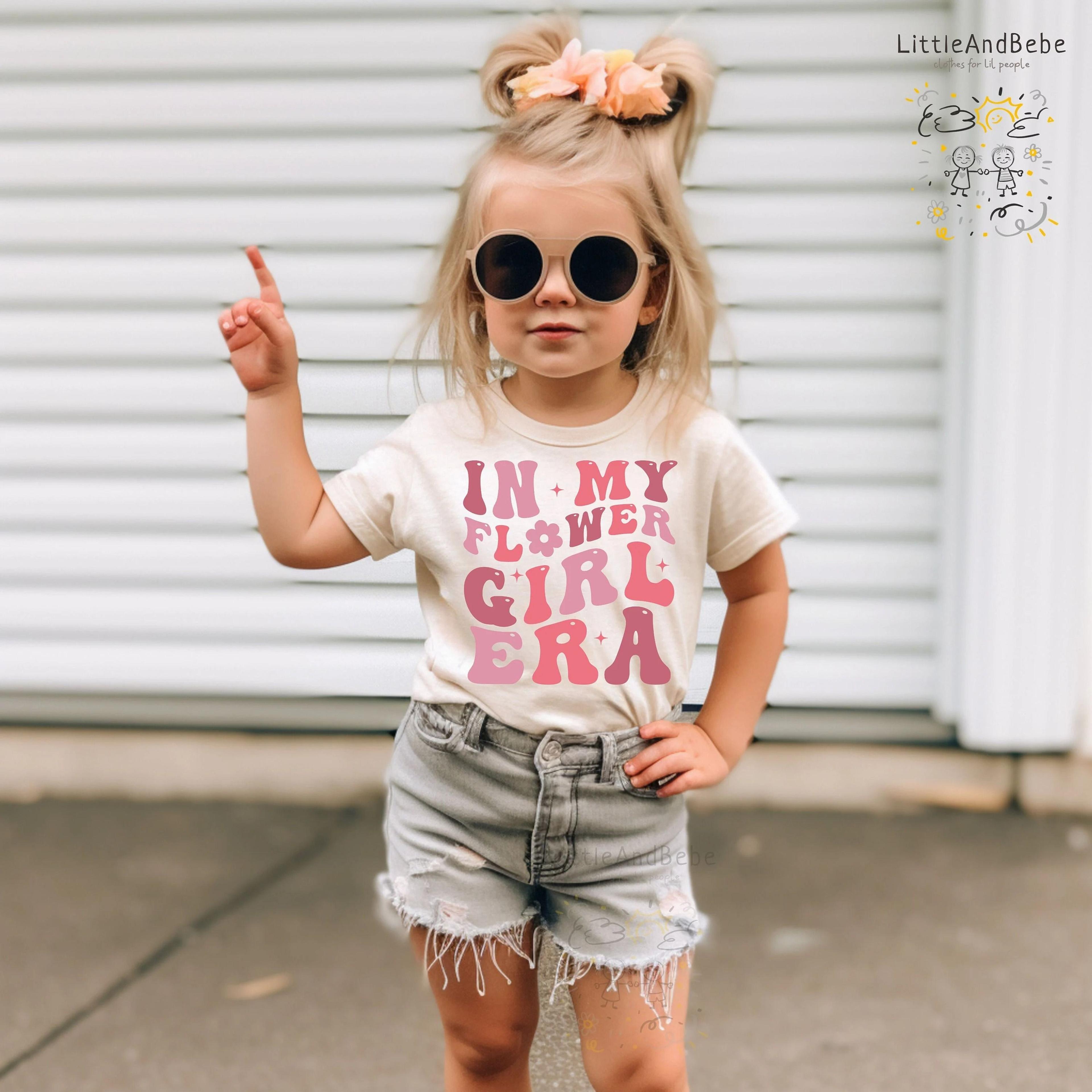 in my flower girl era shirt, flower girl shirt, wedding flower girl outfit, personalized flower girl tee, floral wedding