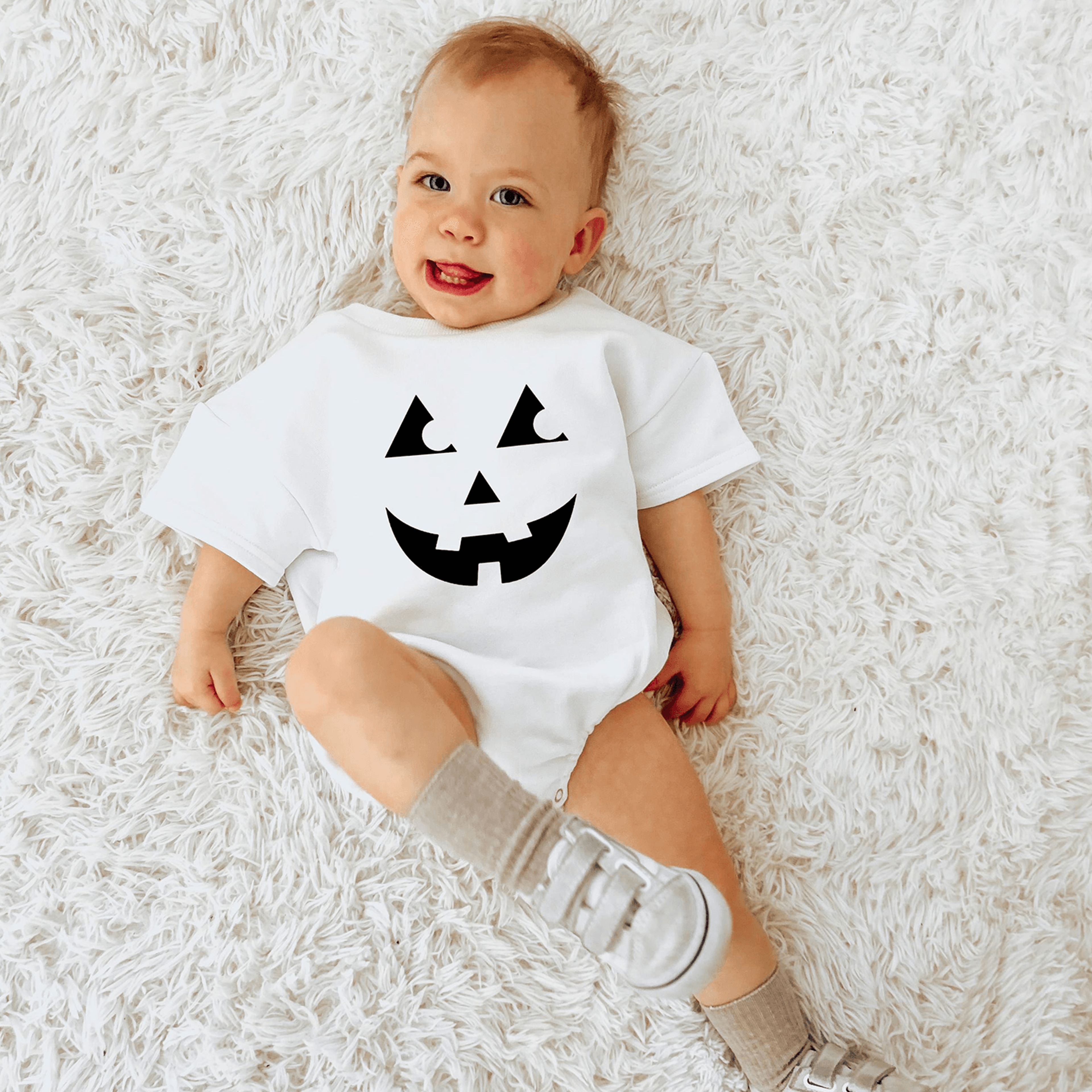 first halloween baby outfit, baby first halloween shirt, my first halloween romper, cute pumpkin baby outfit, spooky sea
