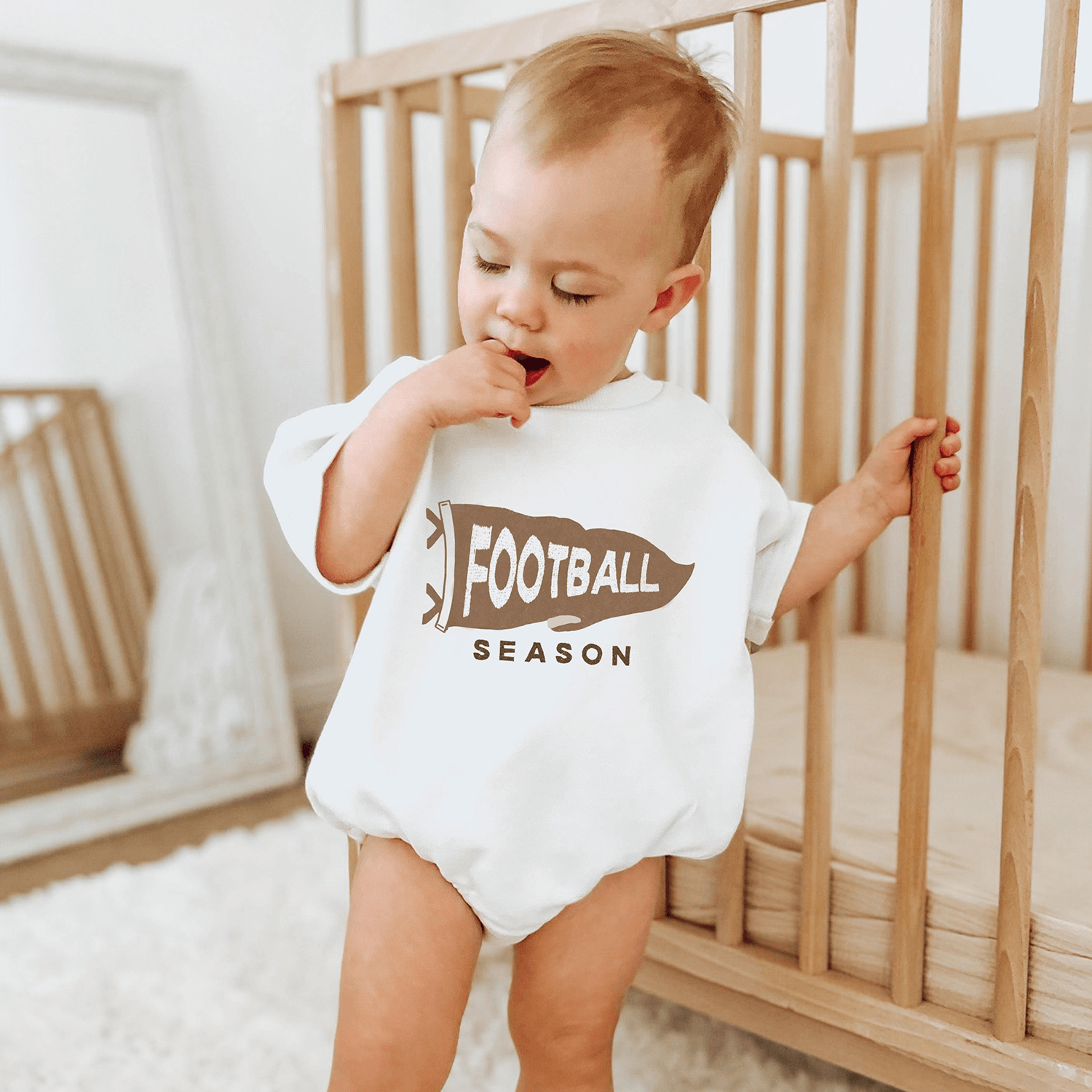kids football shirt or baby romper, football season outfit, game day kids apparel, toddler football shirt, cute fall spo