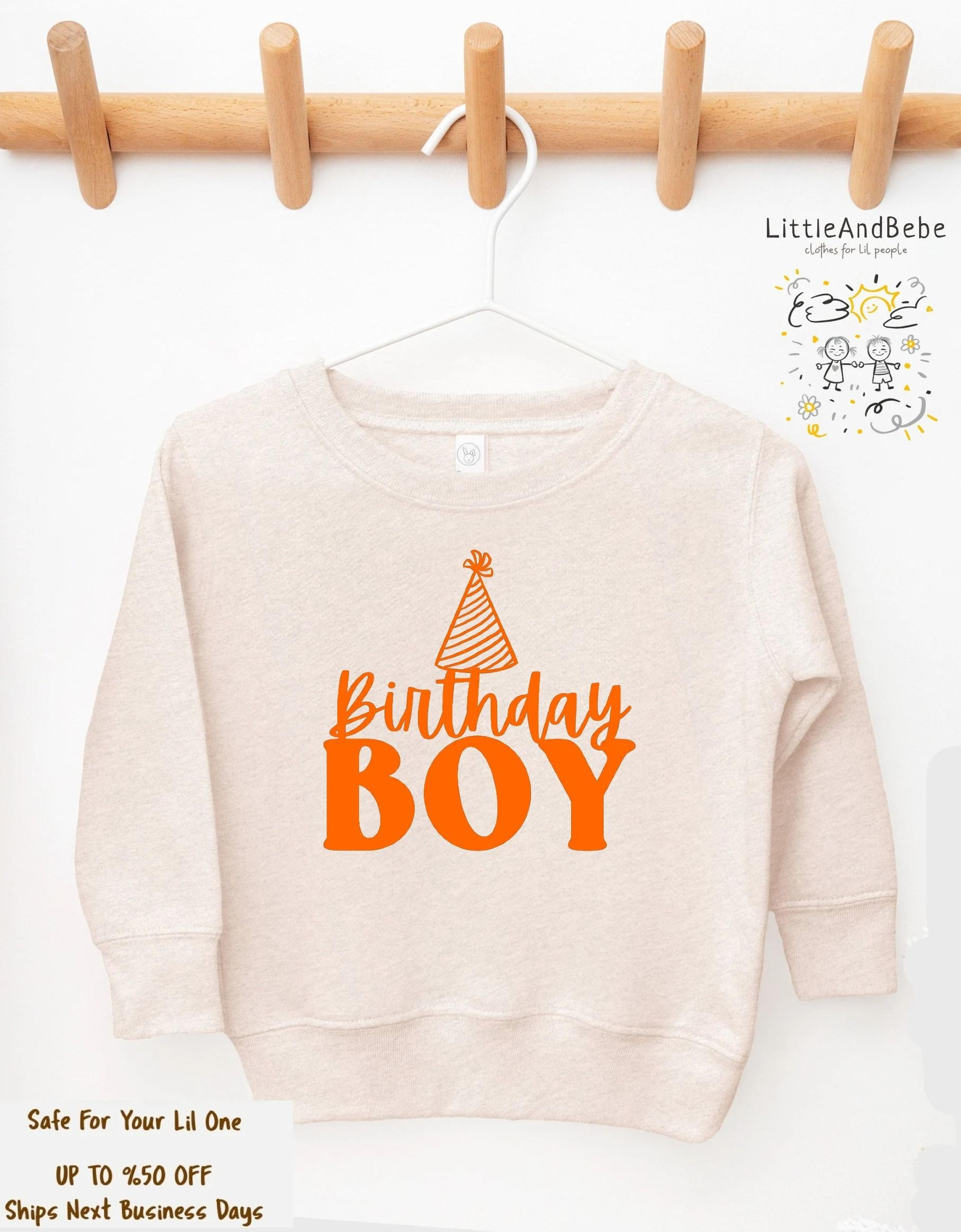 birthday boy sweatshirt, birthday boy shirt, first birthday outfit, toddler birthday sweatshirt, birthday party shirt