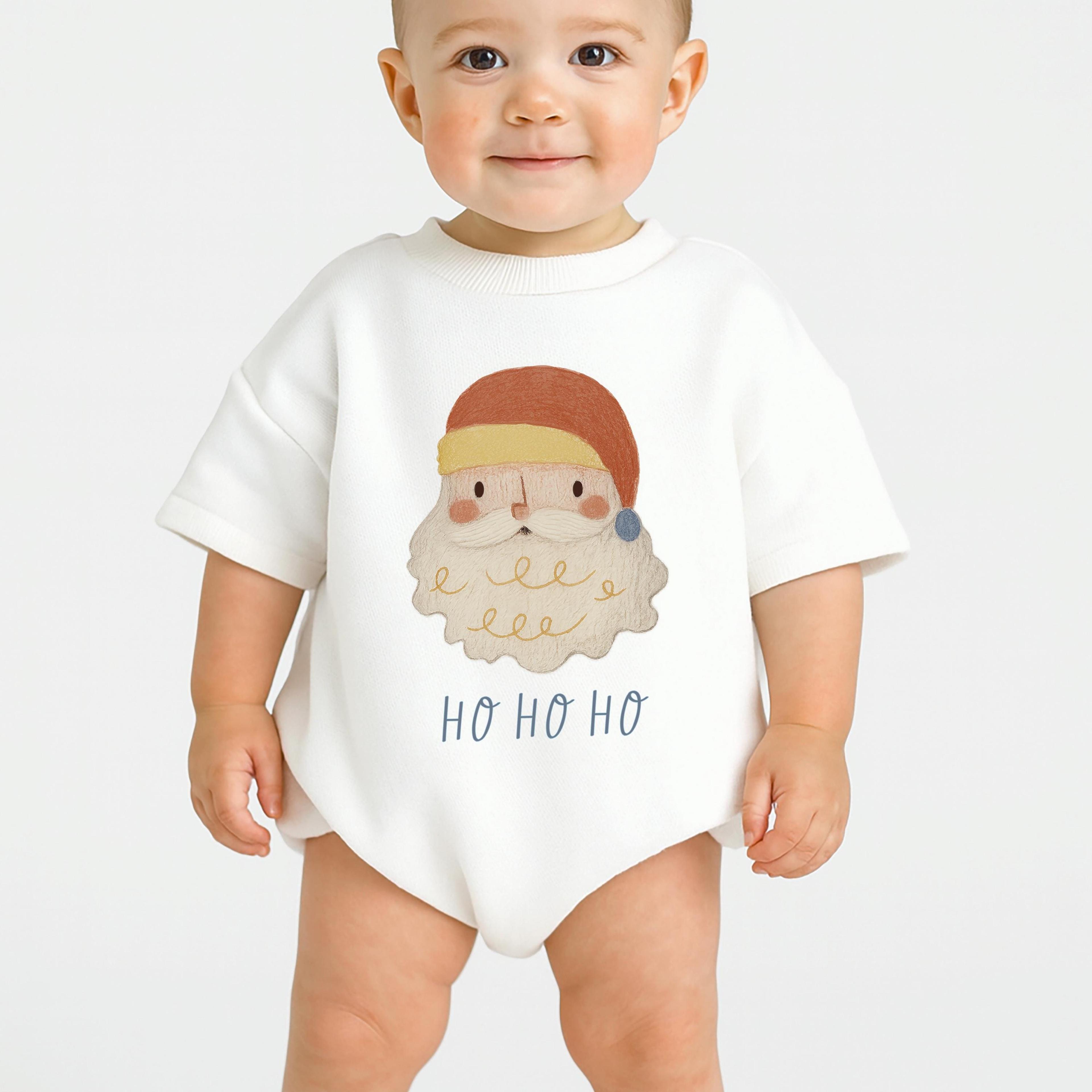 kids christmas shirt or baby romper, cute santa christmas outfit, ho ho ho holiday shirt, toddler christmas apparel, san