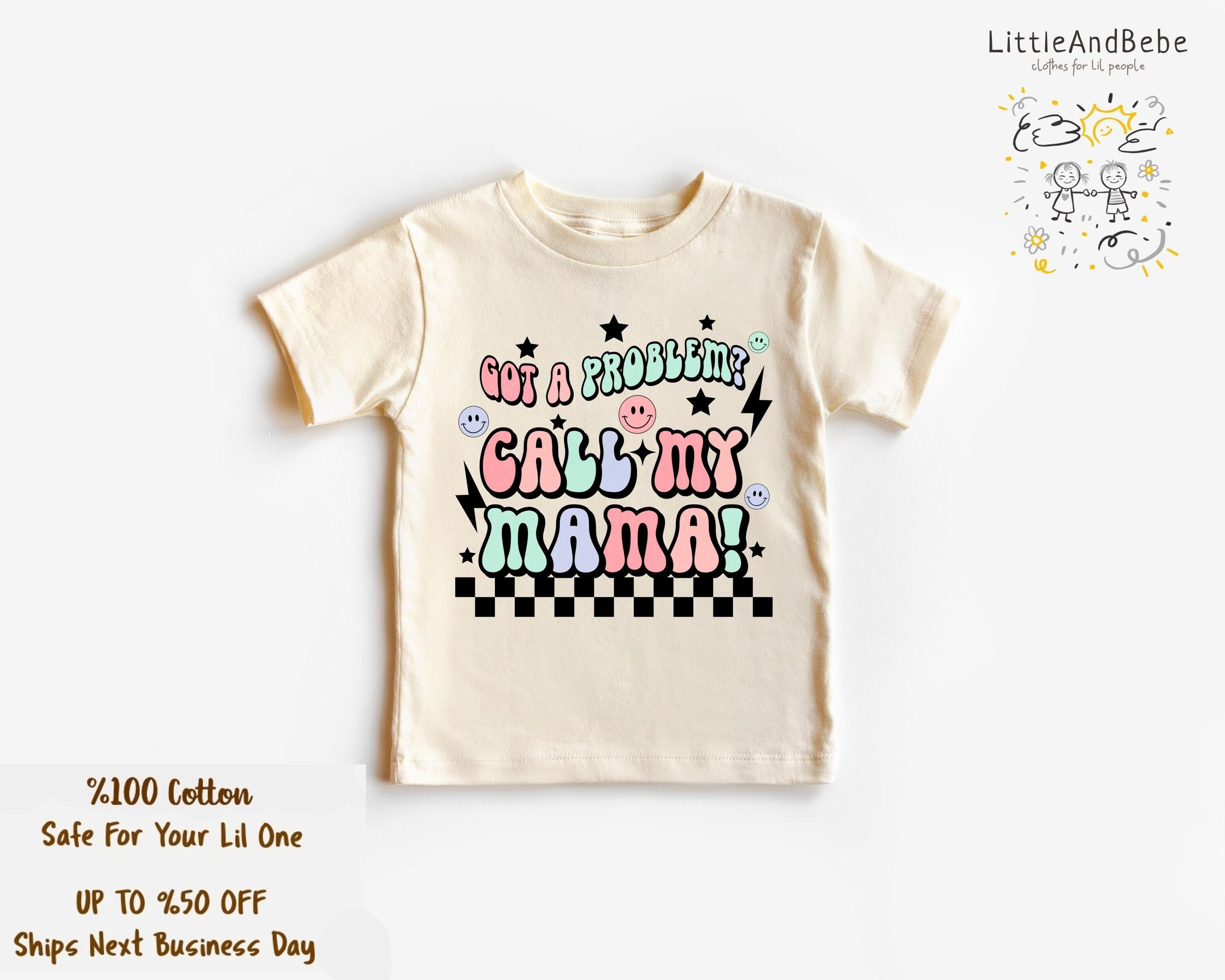 got a problem call my mama shirt, funny kids shirt, mama's boy tee, toddler graphic tee, retro kids t shirt