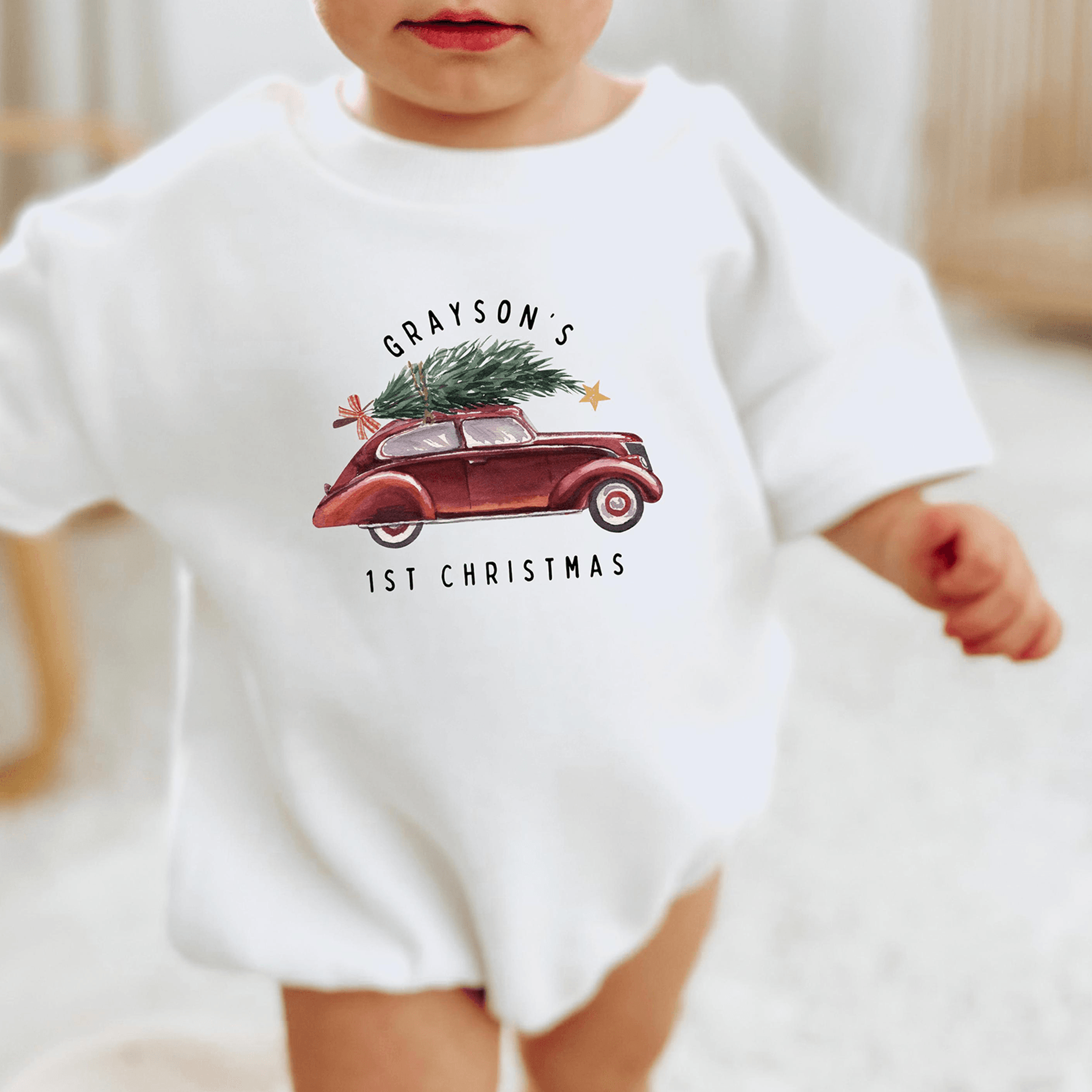 baby first christmas one piece, my first christmas baby bodysuit, first christmas romper, holiday baby outfit, christmas