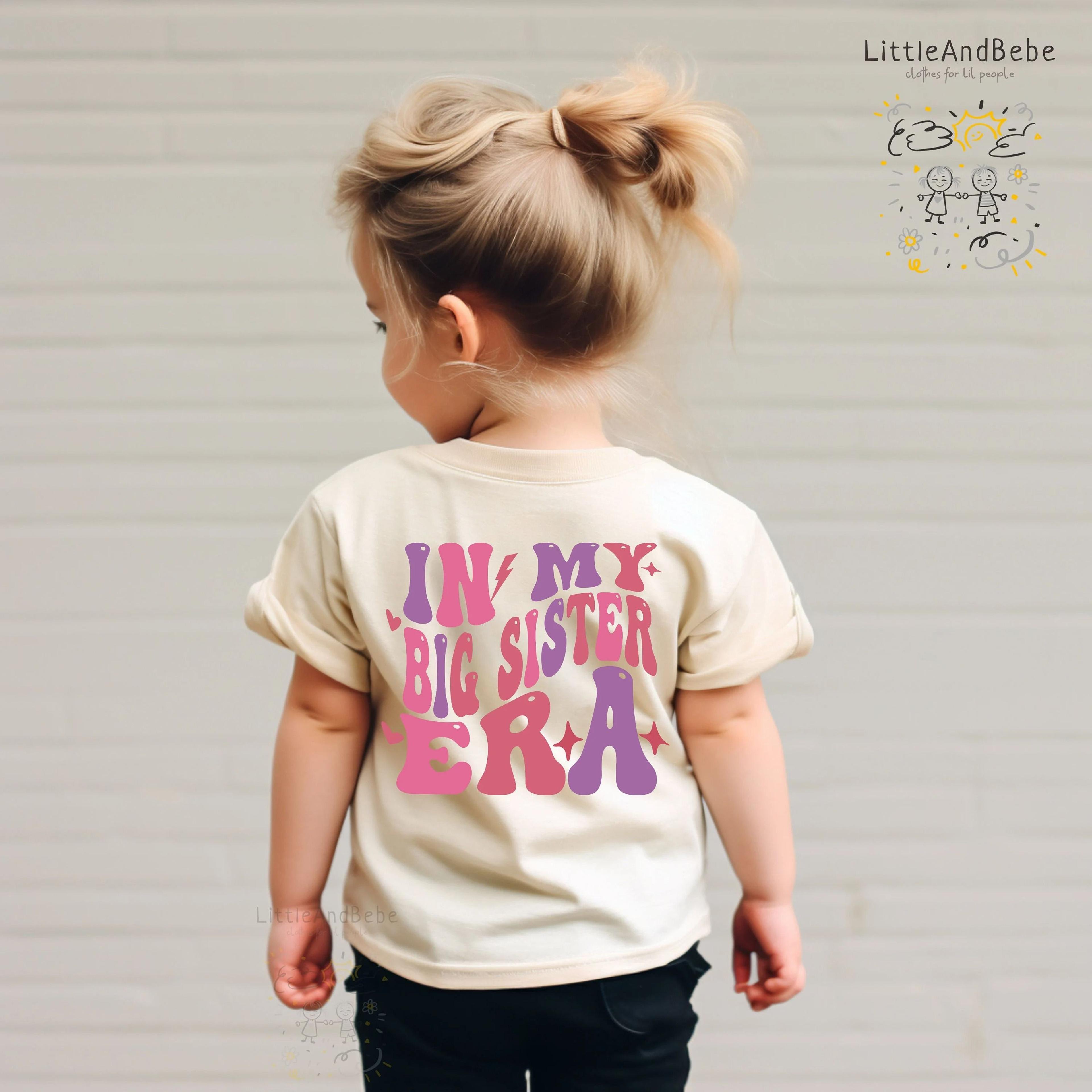 in my big sister era shirt, big sister announcement shirt, sibling reveal tee, future big sister gift for girls