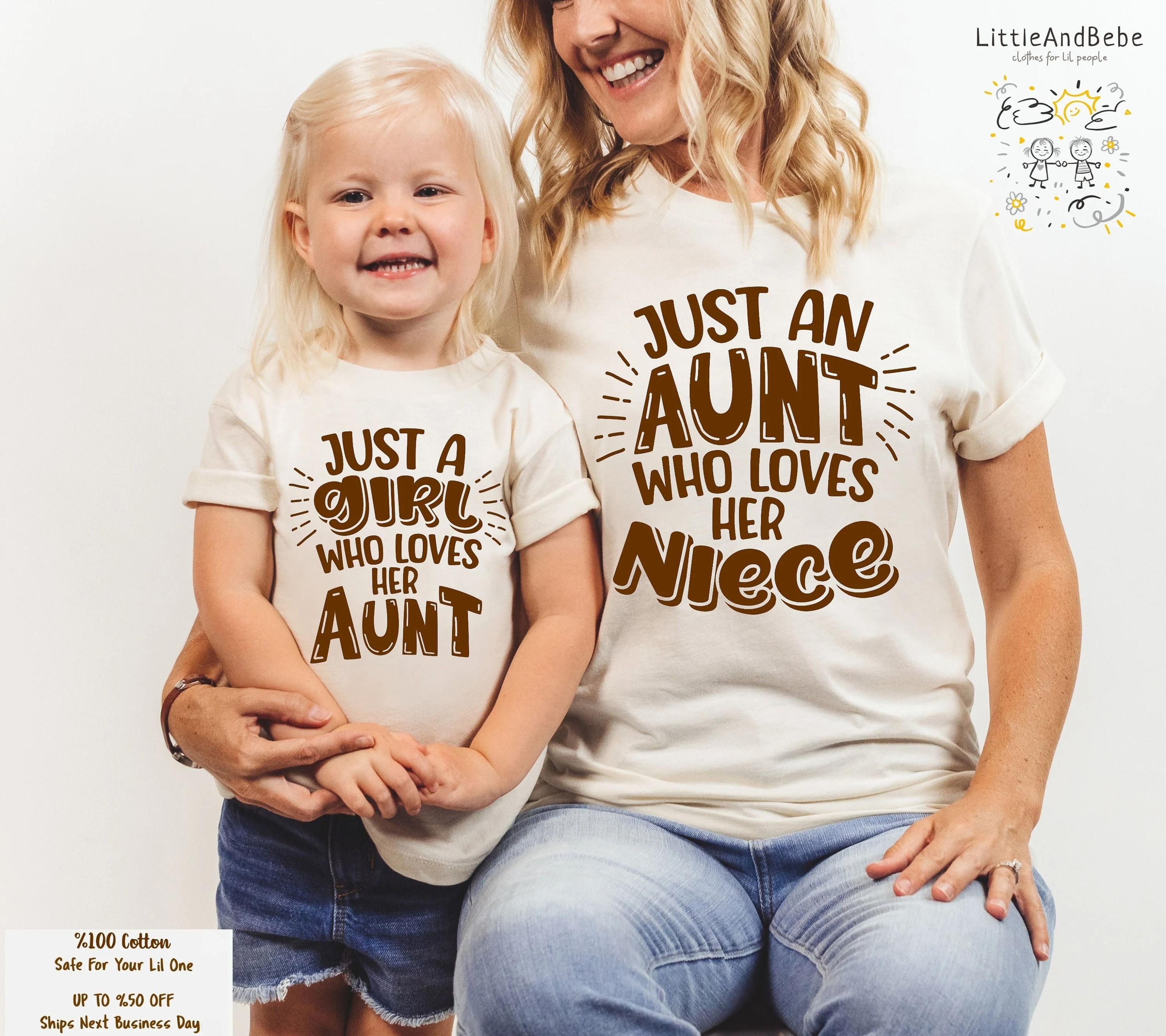 matching aunt and niece shirts, auntie squad outfit, aunt niece matching shirts, cool aunt gift, family tee set