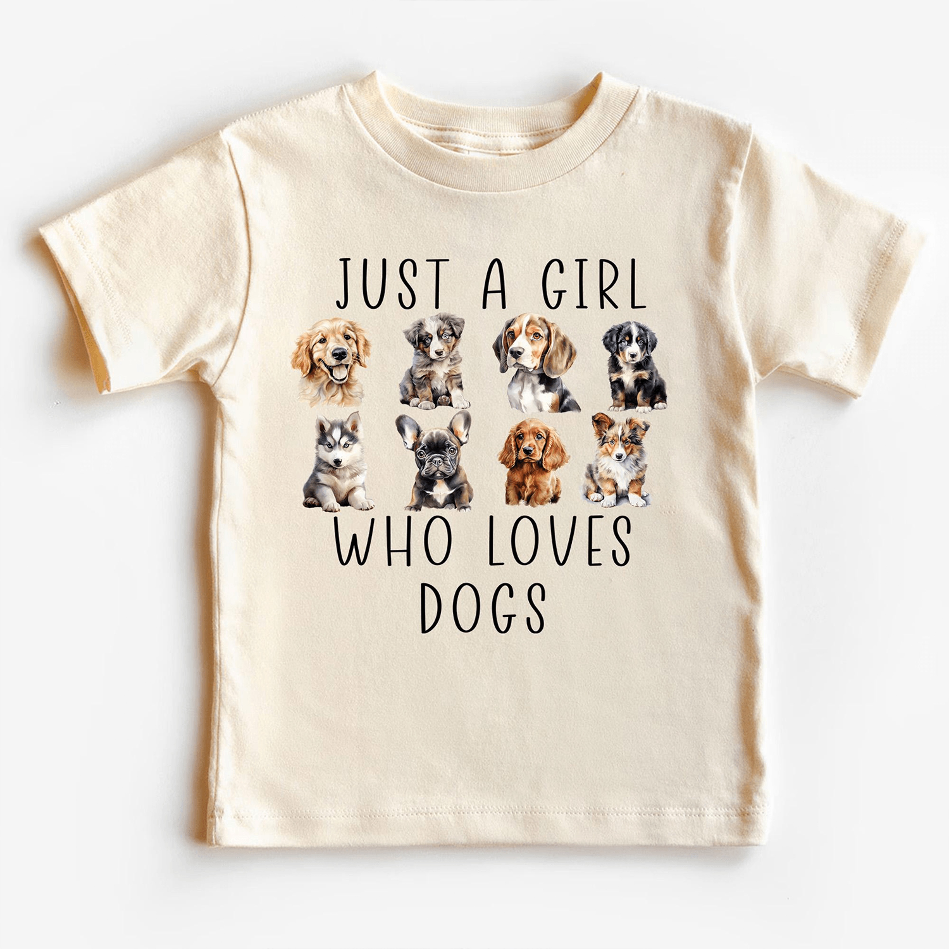 just a girl who loves dogs shirt, dog lover kids sweatshirt, puppy lover gift for girls, cute dog mom kids tee