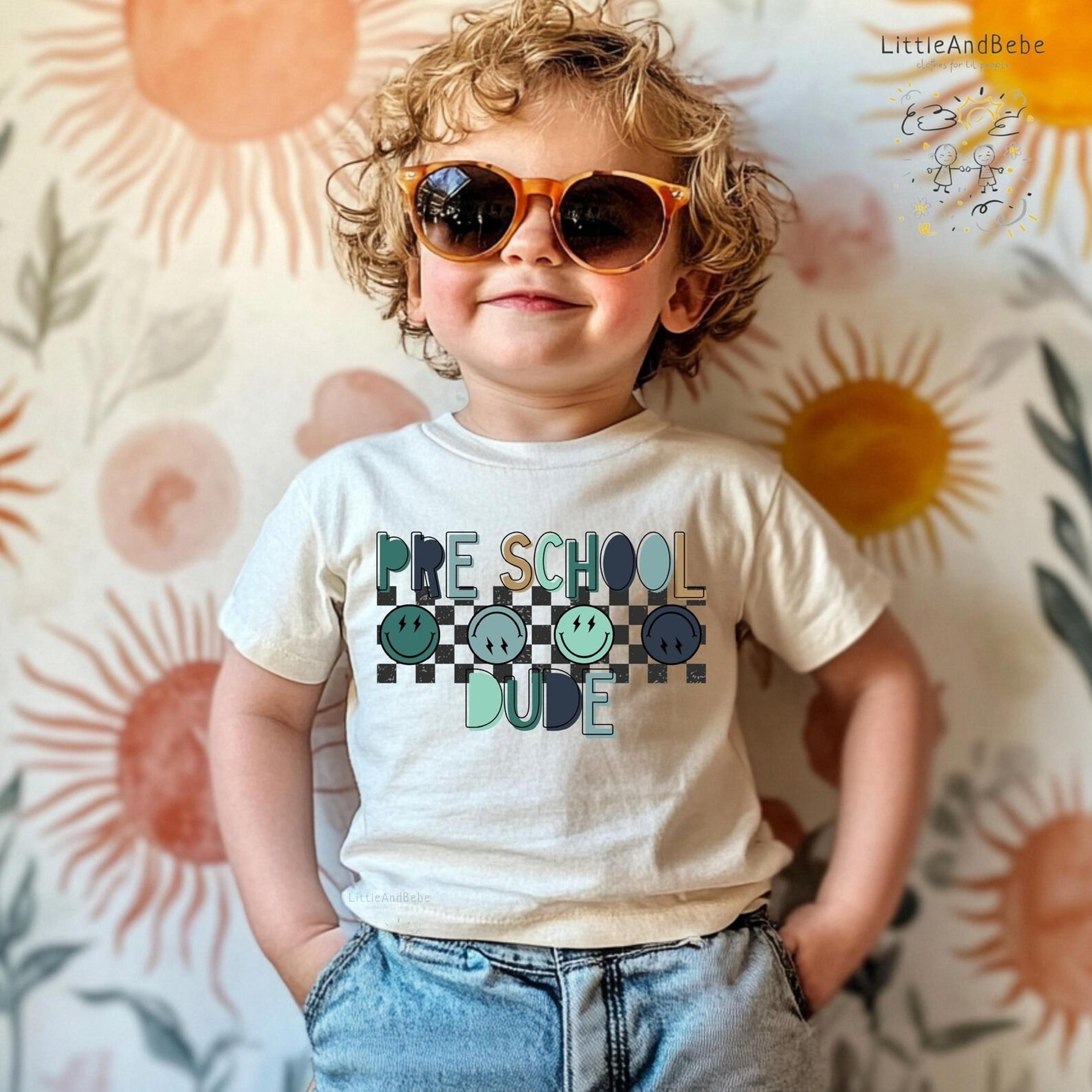 preschool dude shirt, preschool back to school shirt, first day of preschool tee, cool preschool boy shirt, preschool