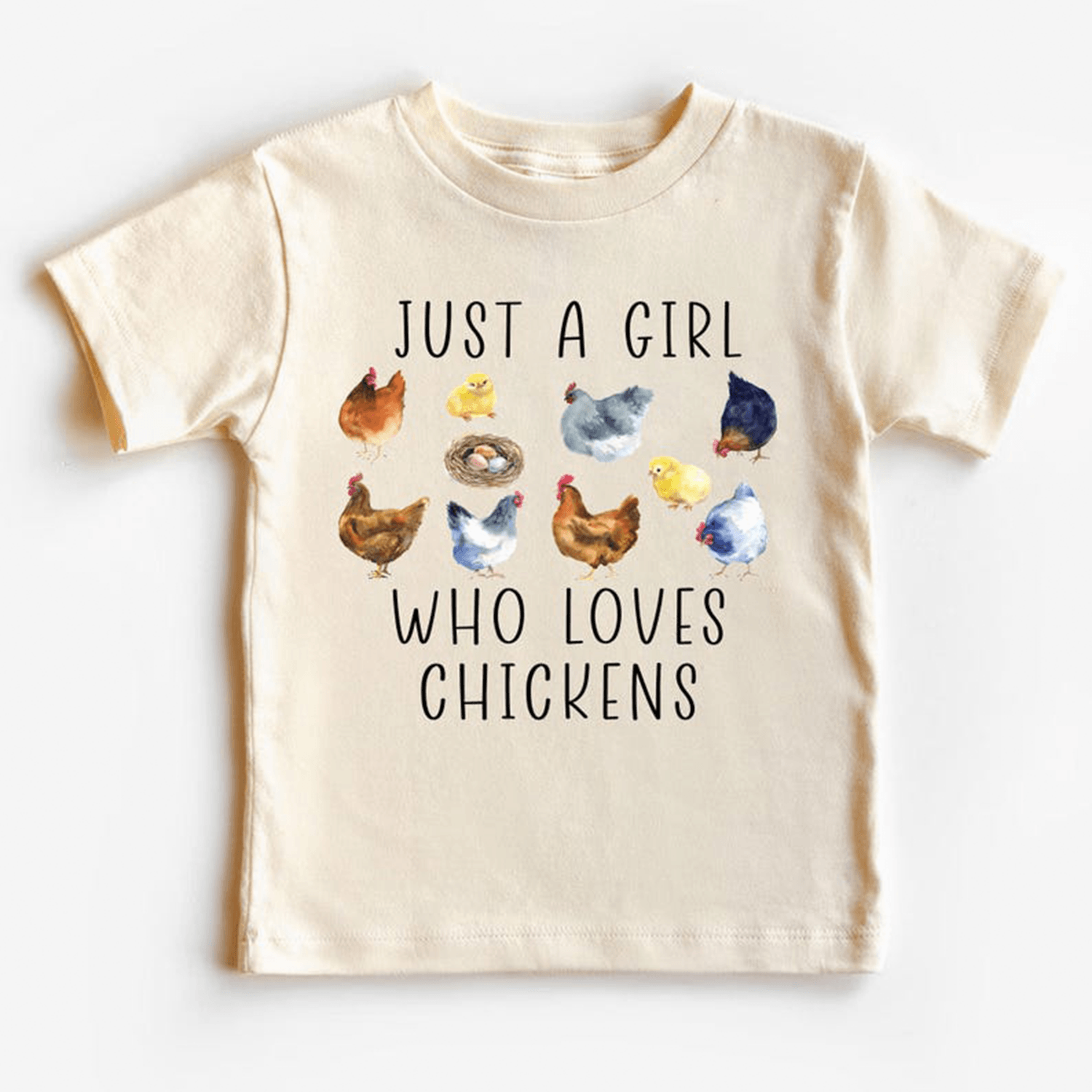 just a girl who loves chickens shirt, chicken lover kids sweatshirt, farm girl chicken tee, cute chicken gift for girls