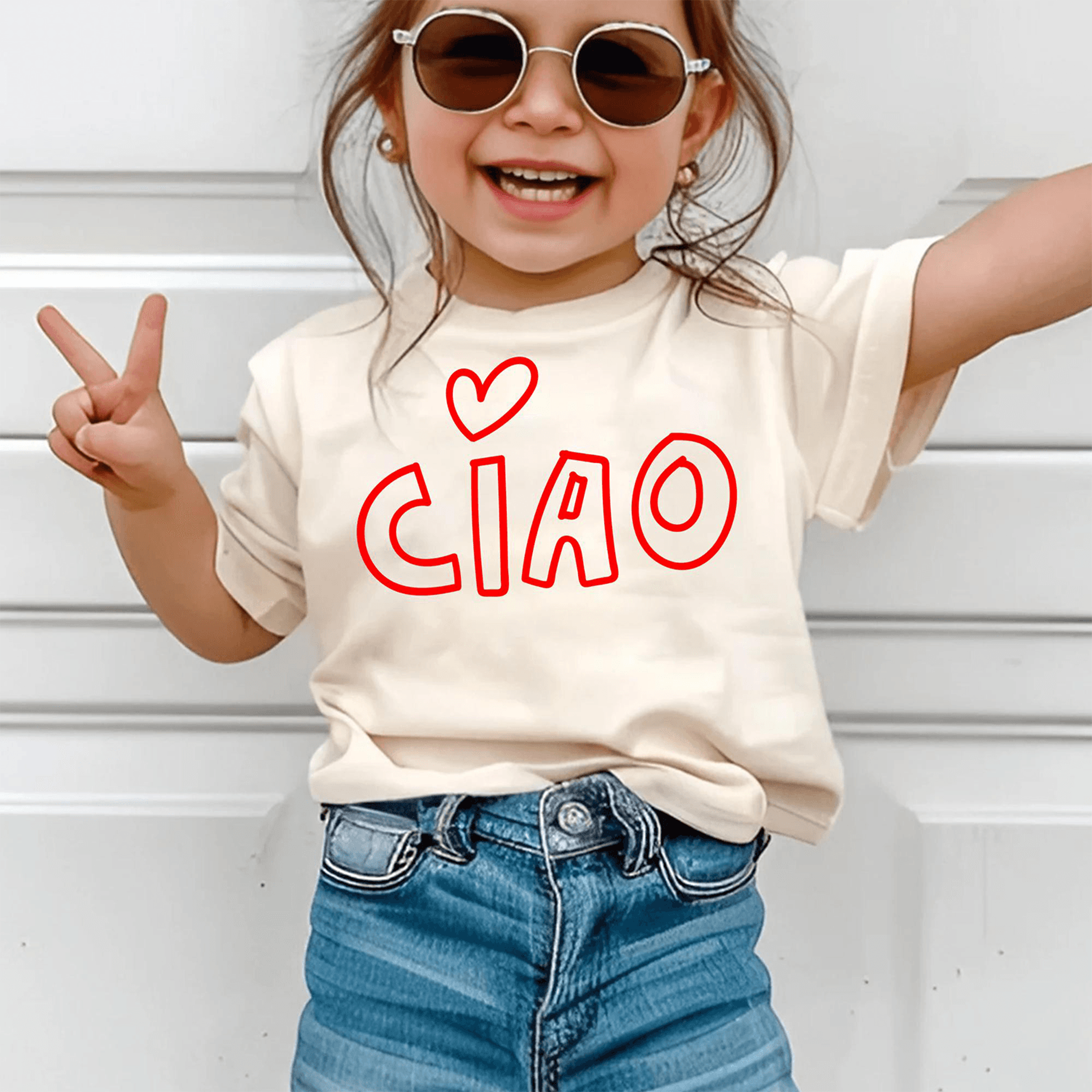 ciao baby bodysuit, cute italian baby onesie, italy inspired baby outfit, minimalist newborn gift, european baby clothes