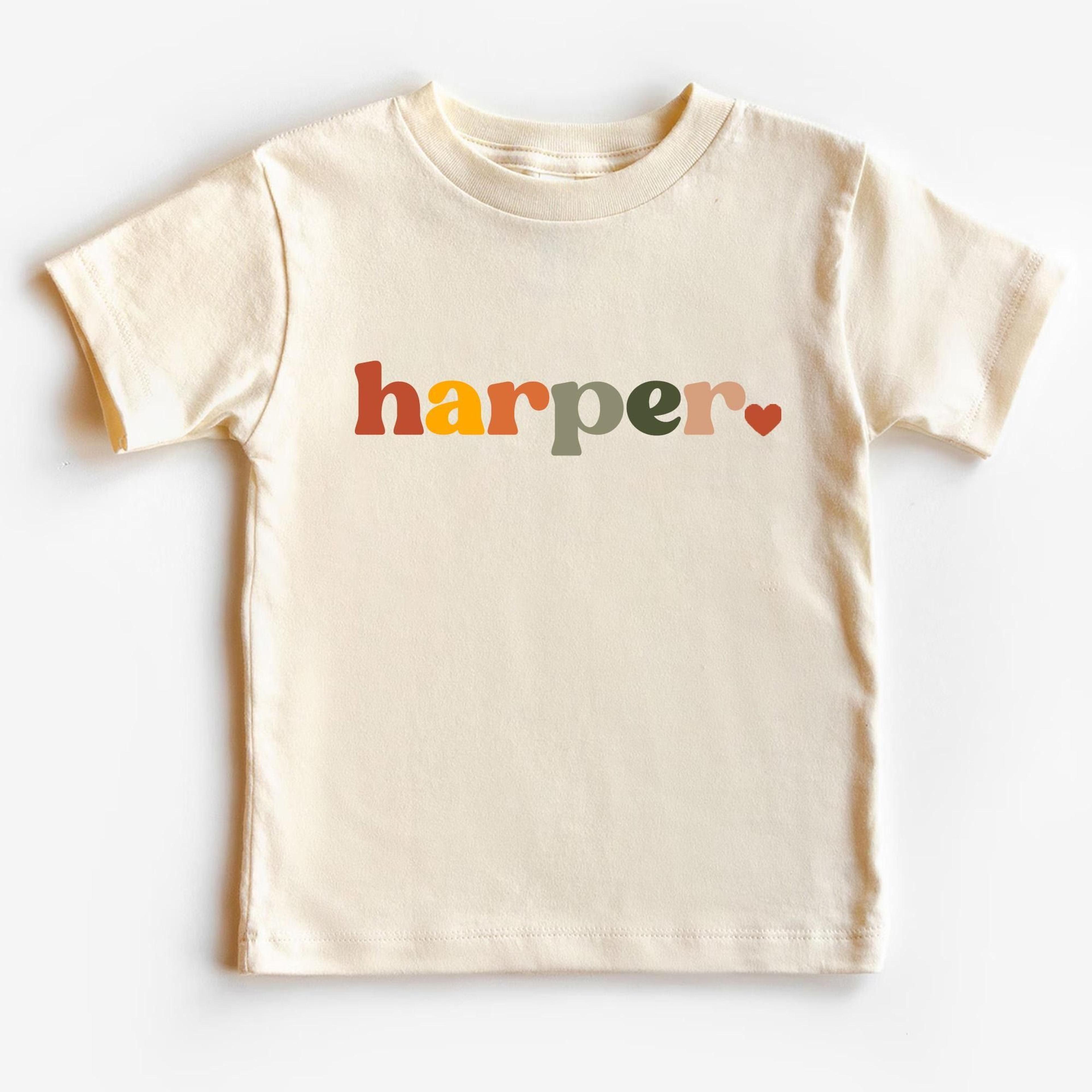 personalized retro name shirt, custom kids name tee, minimalist toddler shirt, custom name gift, personalized girl shirt