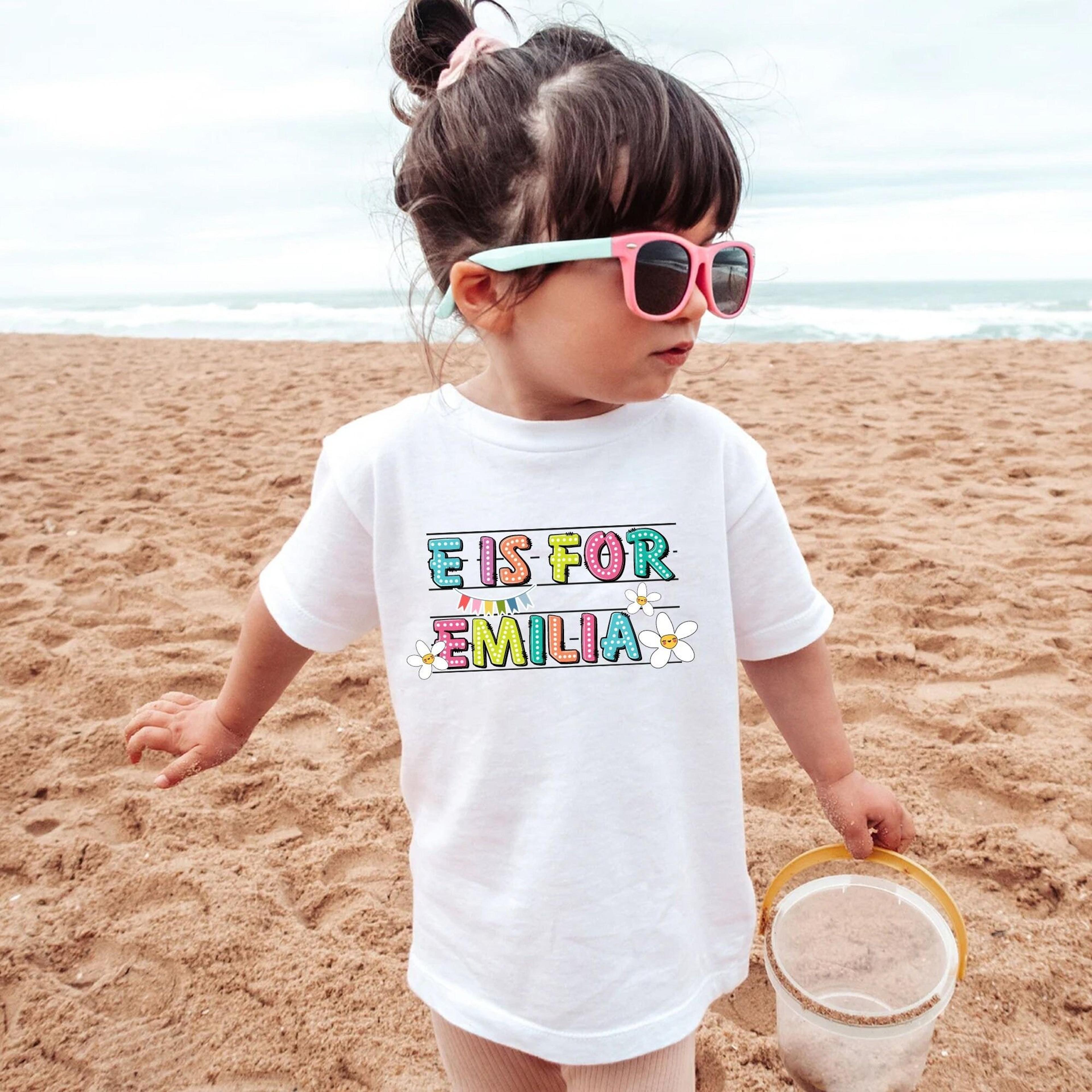 personalized name shirt for girls, custom kids name tee, floral name shirt, toddler girl shirt, custom birthday gift