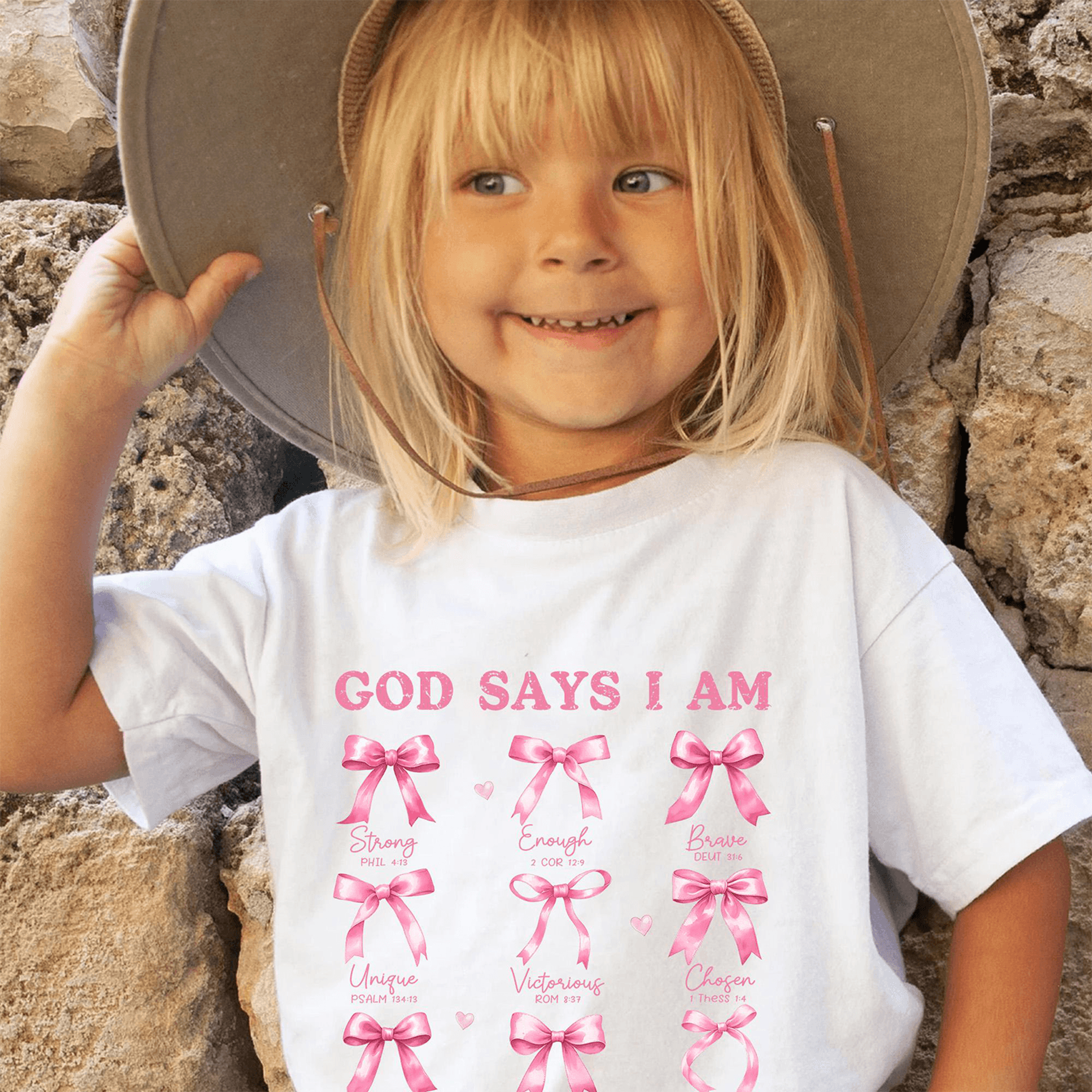 god says i am kids sweatshirt, christian affirmation shirt for children, bible verse sweatshirt, faith based gift