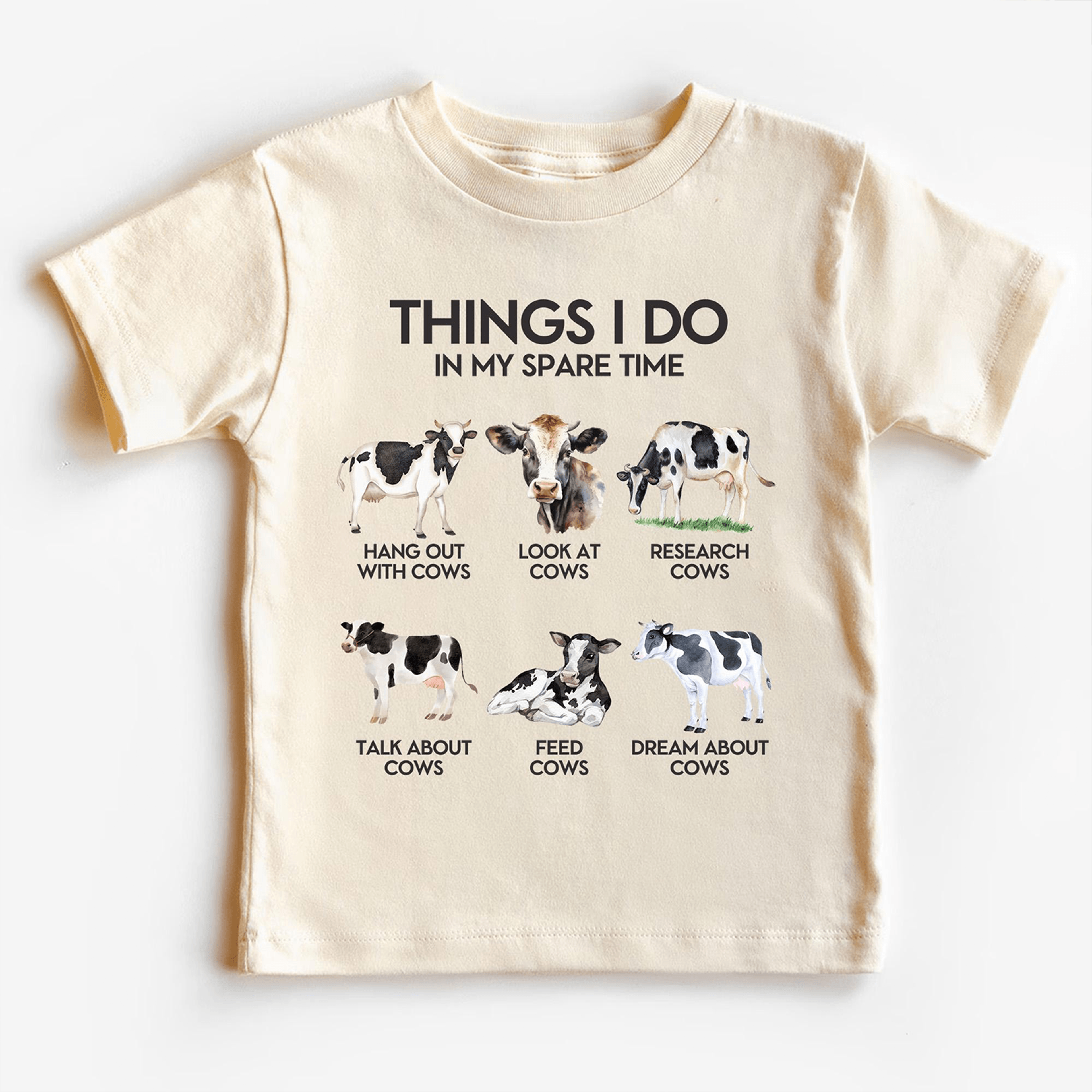 things i do in my spare time cows shirt, cow lover kids tee, farm animal shirt for kids, funny farm life gift