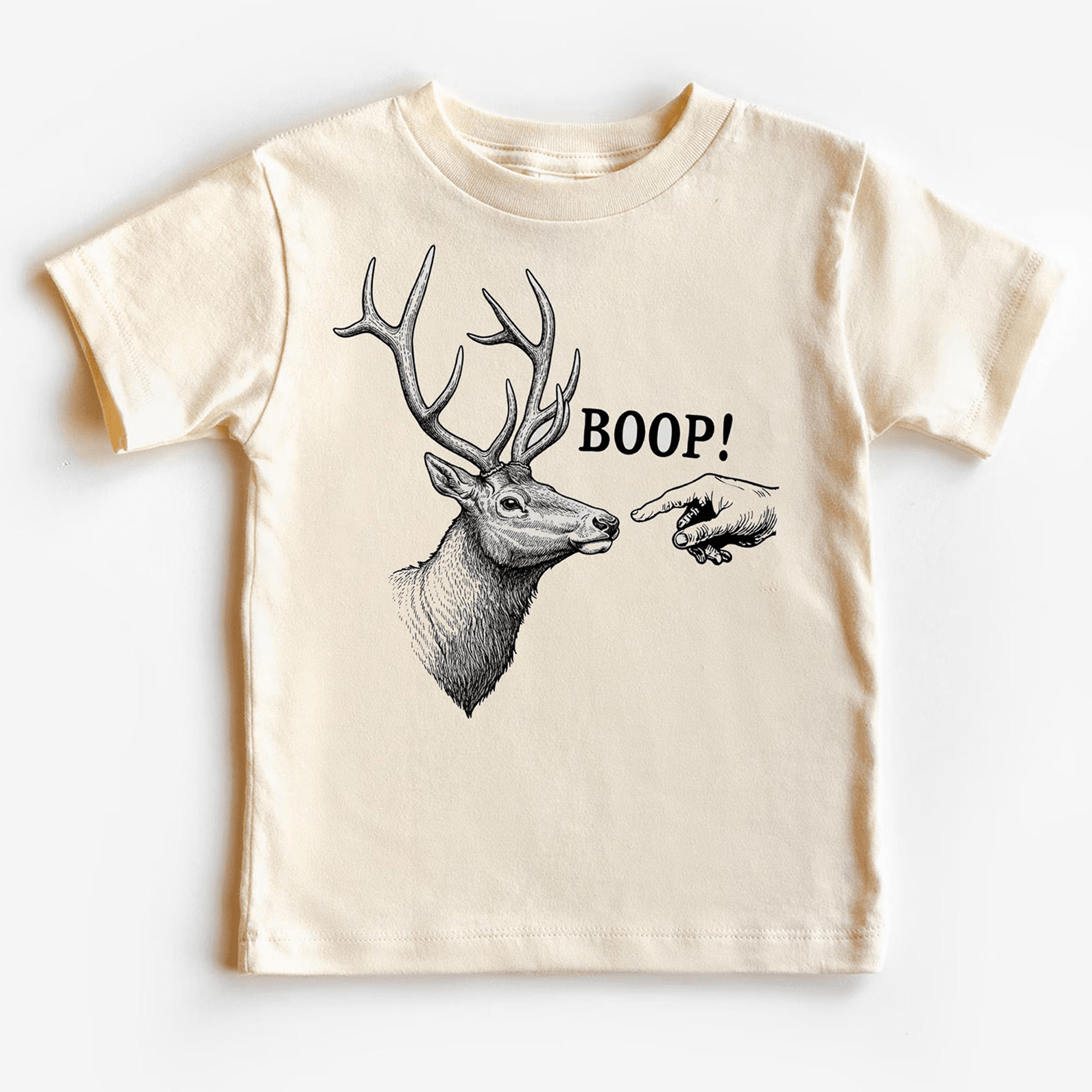 boop deer sweatshirt, funny deer lover kids shirt, retro woodland animal sweatshirt, cute wildlife gift for kids