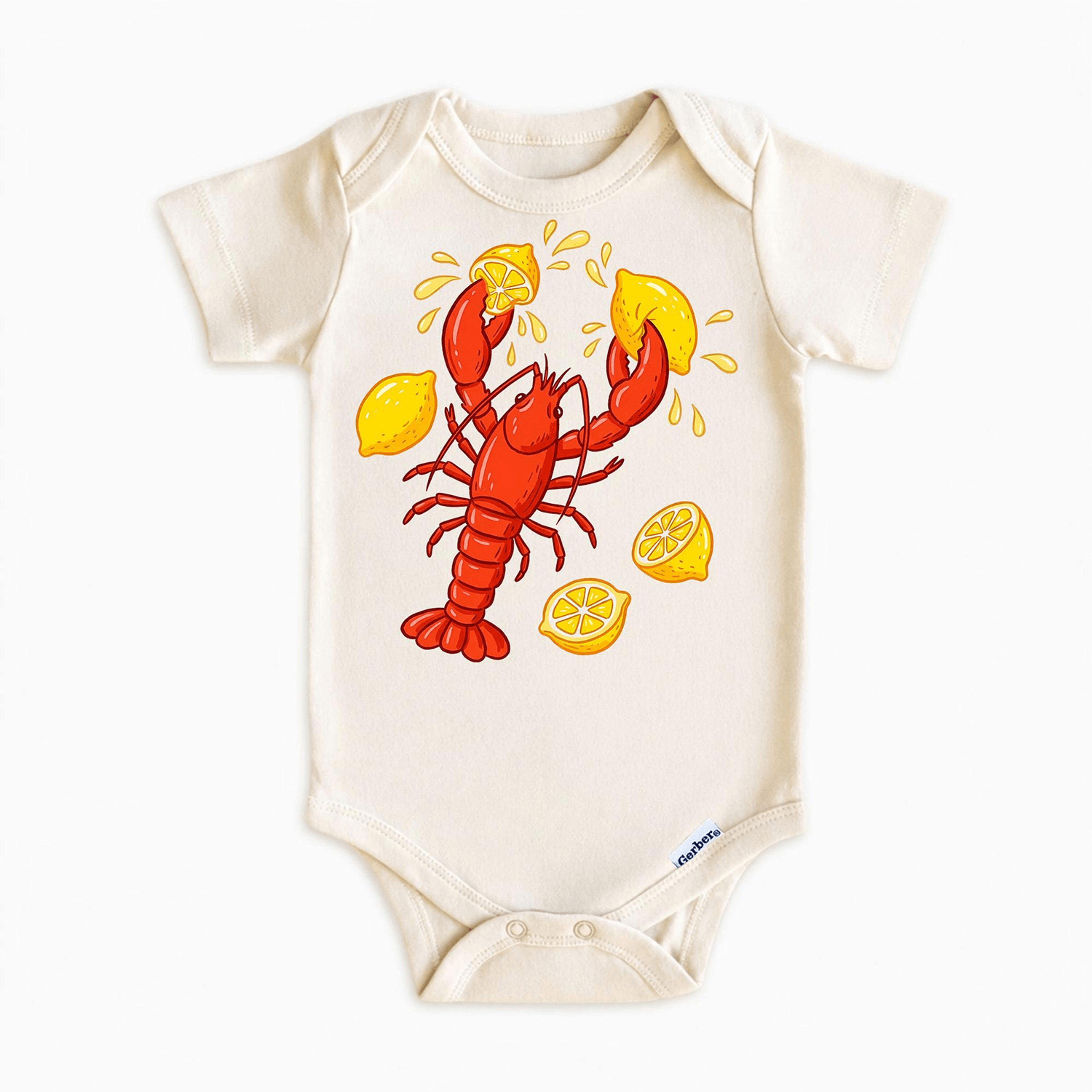 lobster and lemon kids shirt, funny seafood lover tee, cute coastal beach shirt for kids, summer ocean animal gift