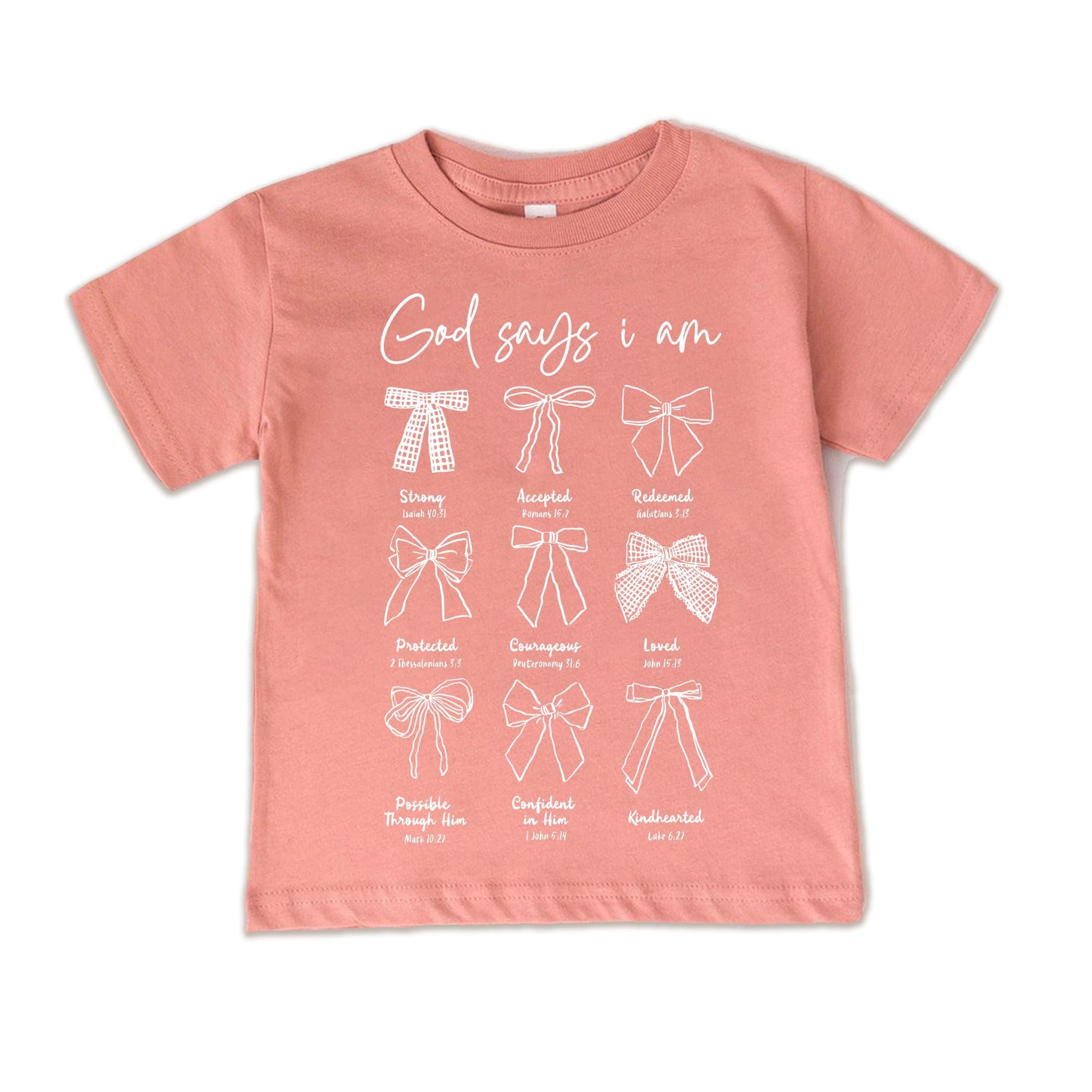 god says i am toddler sweatshirt, christian affirmation sweatshirt, bible verse kids shirt, faith based gift for childre