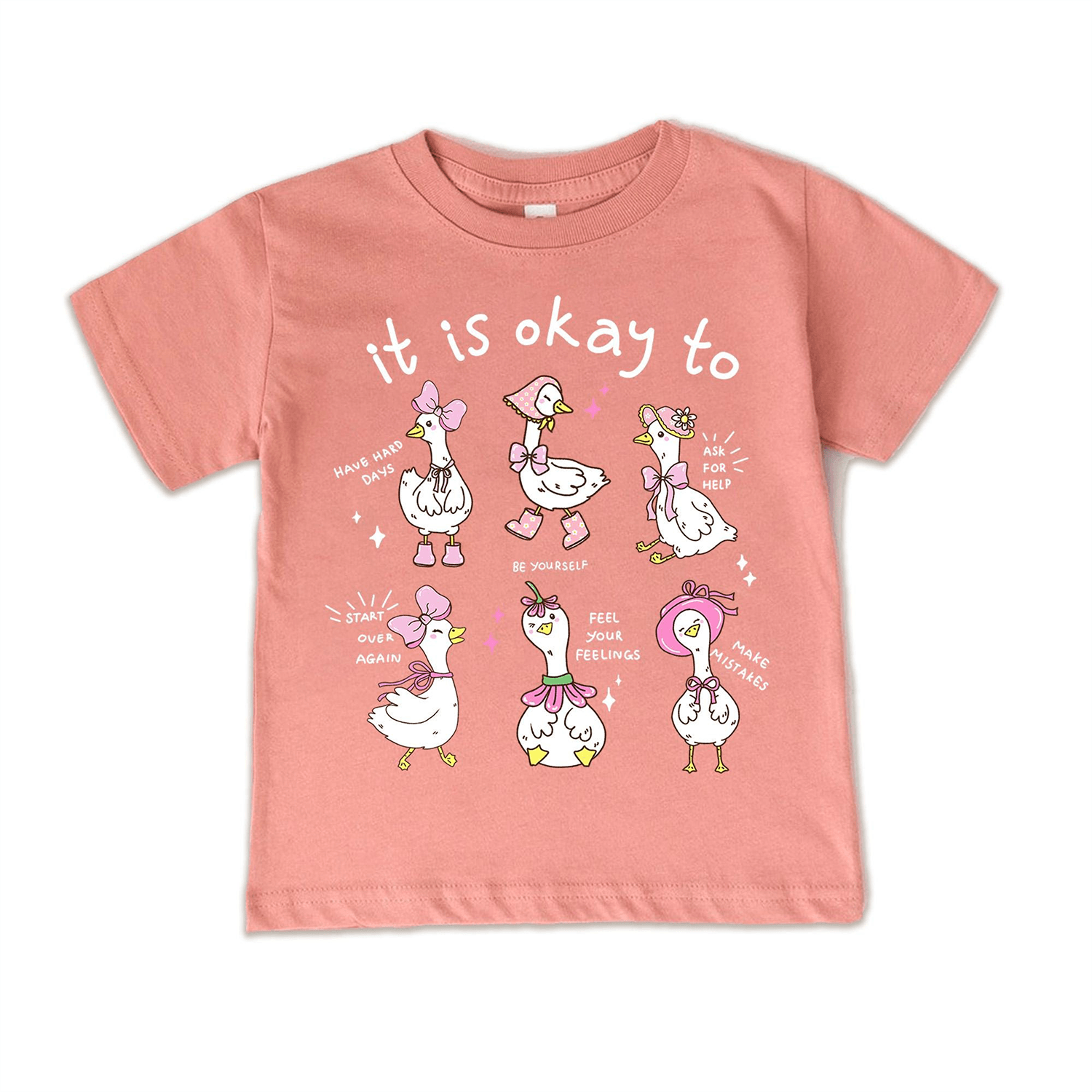 it's okay to positive goose sweatshirt, mental health kids sweatshirt, positive affirmation shirt, anxiety support gift