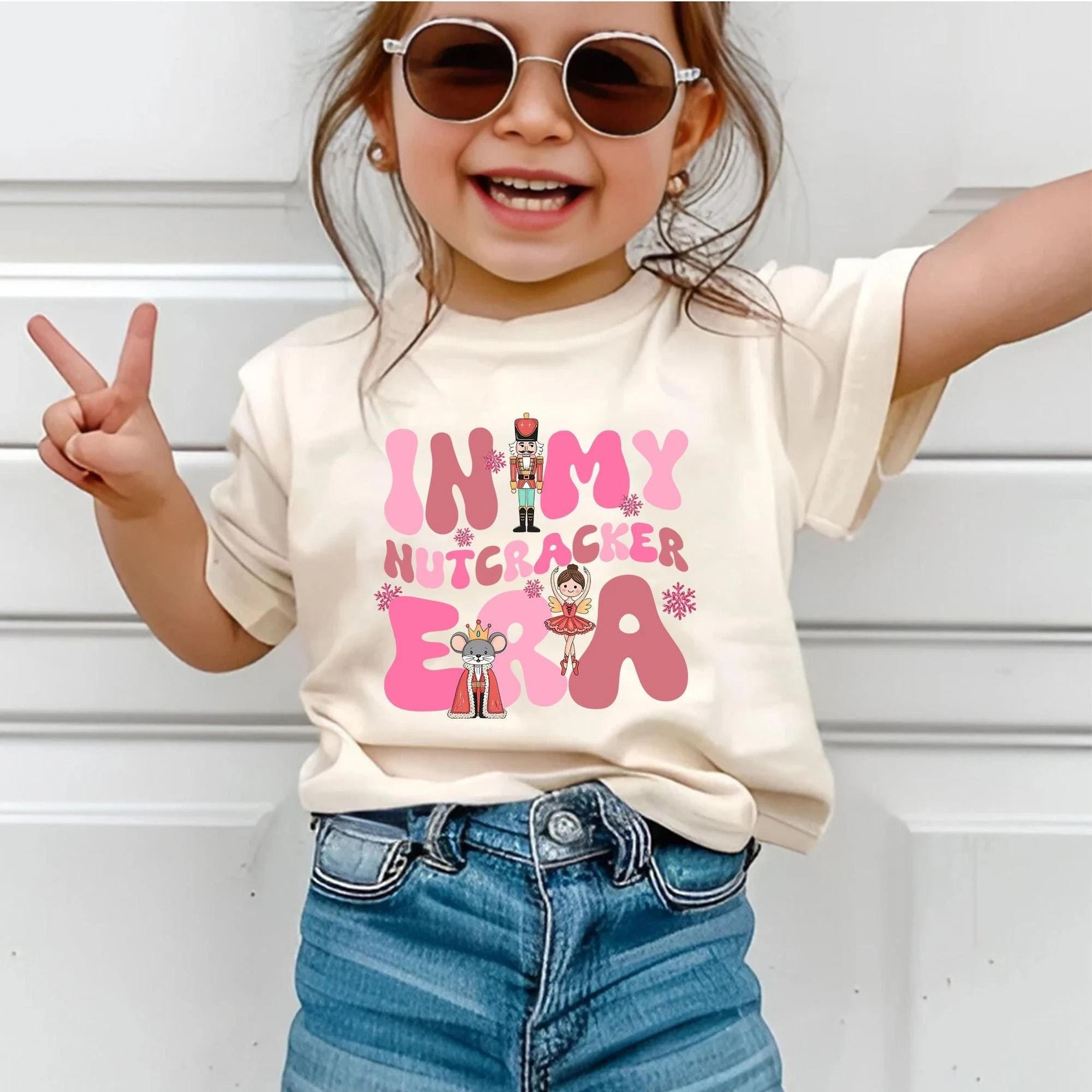 in my nutcracker era shirt, girls christmas ballet tee, nutcracker princess sweatshirt, cute holiday dance outfit, kids