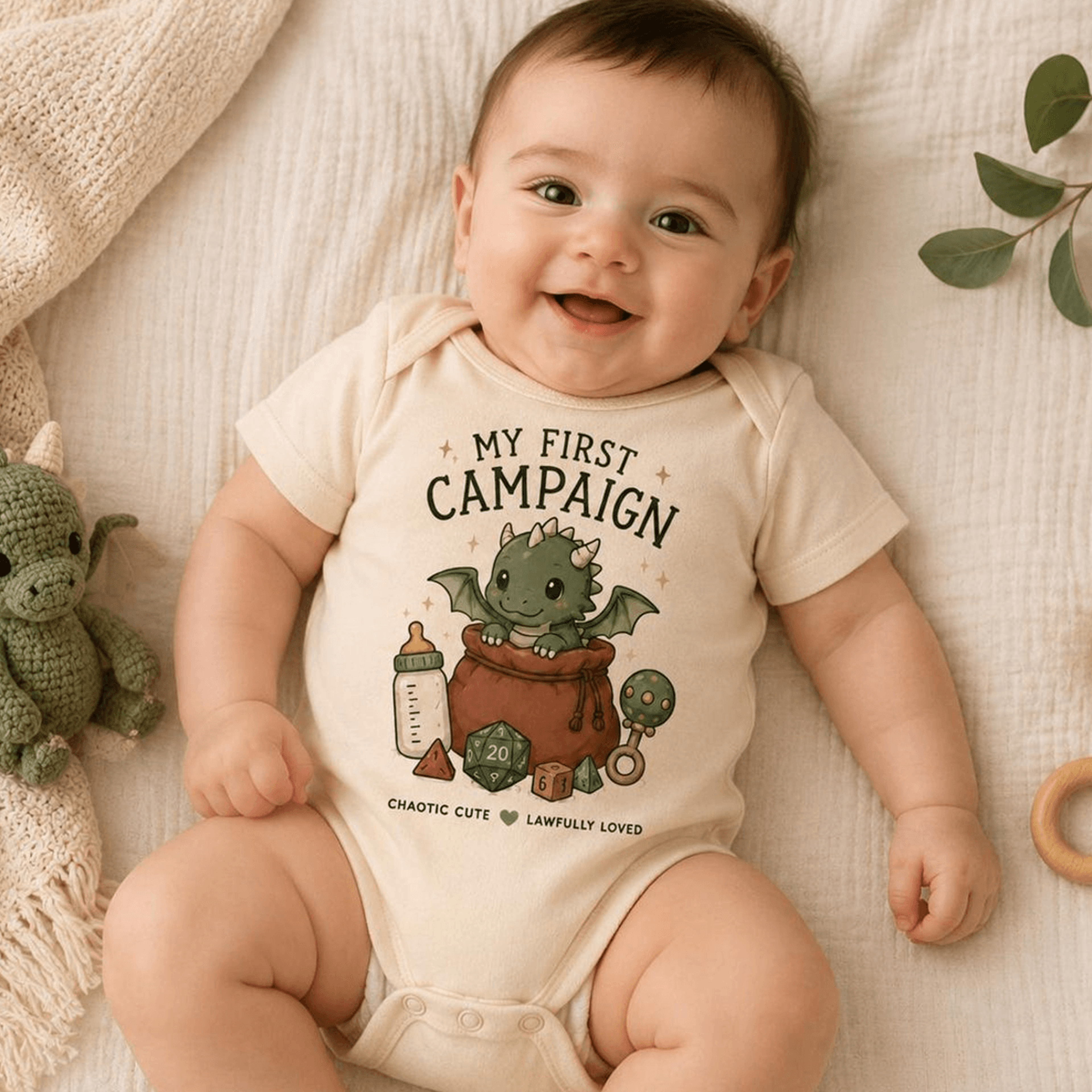my first dragon baby bodysuit, fantasy dragon baby onesie, cute newborn outfit, baby shower gift, fantasy baby gift