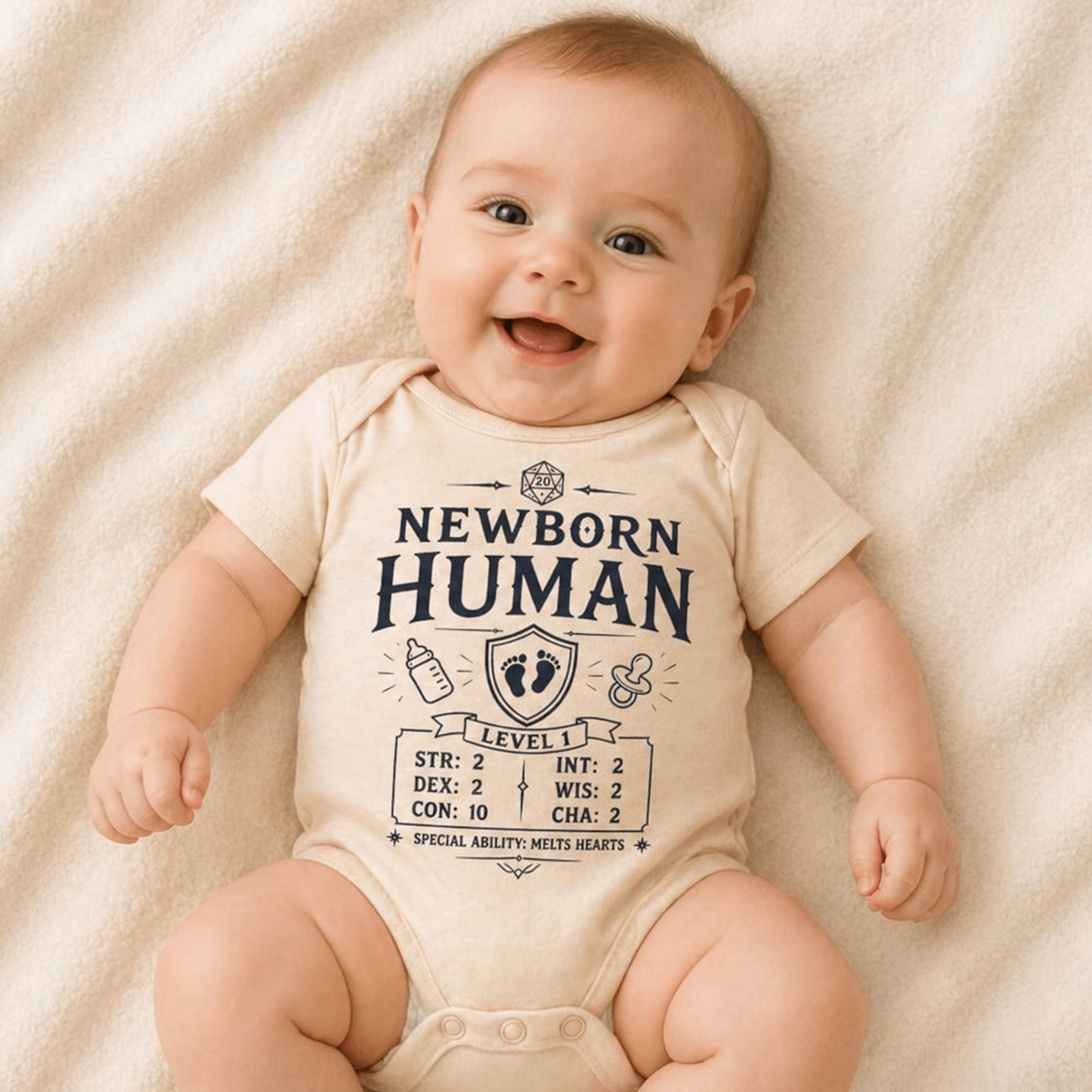 newborn human baby bodysuit funny gamer baby clothes rpg infant outfit nerd baby romper baby shower gift geek parents