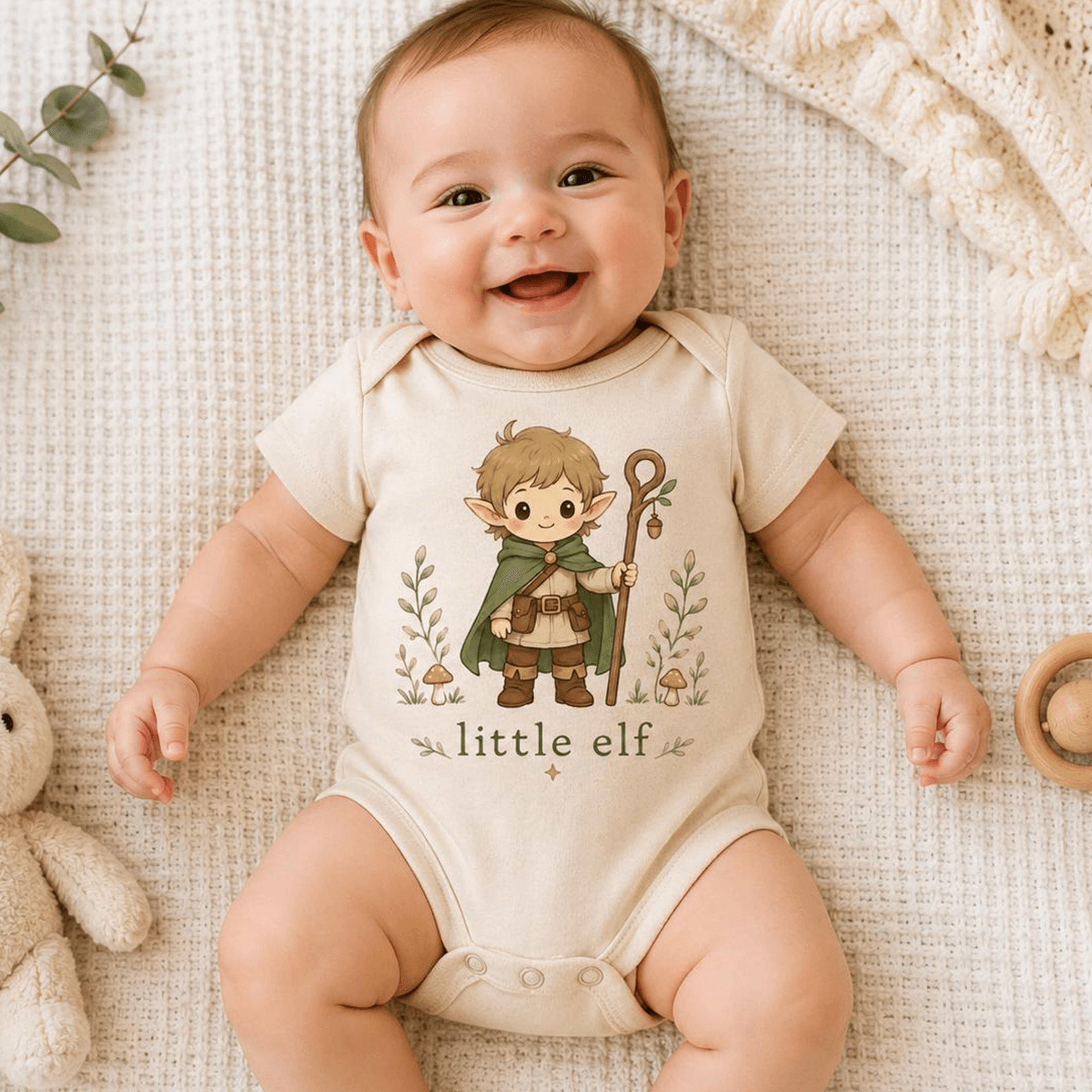 little elf baby bodysuit fantasy baby clothes cute elven infant outfit newborn romper baby shower gift woodland baby