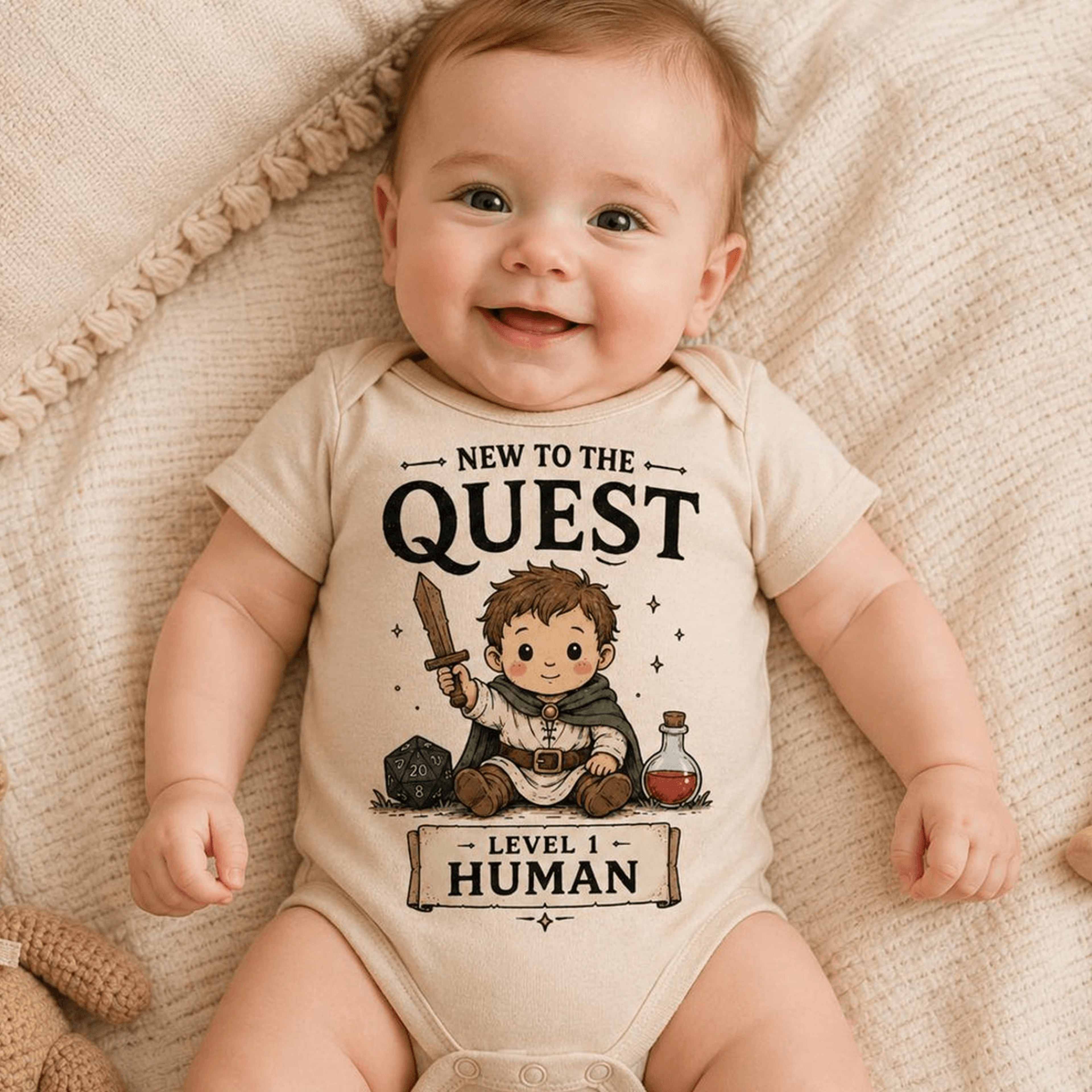 fantasy rpg baby bodysuit new to the party gamer baby clothes cute infant outfit newborn romper baby shower gift