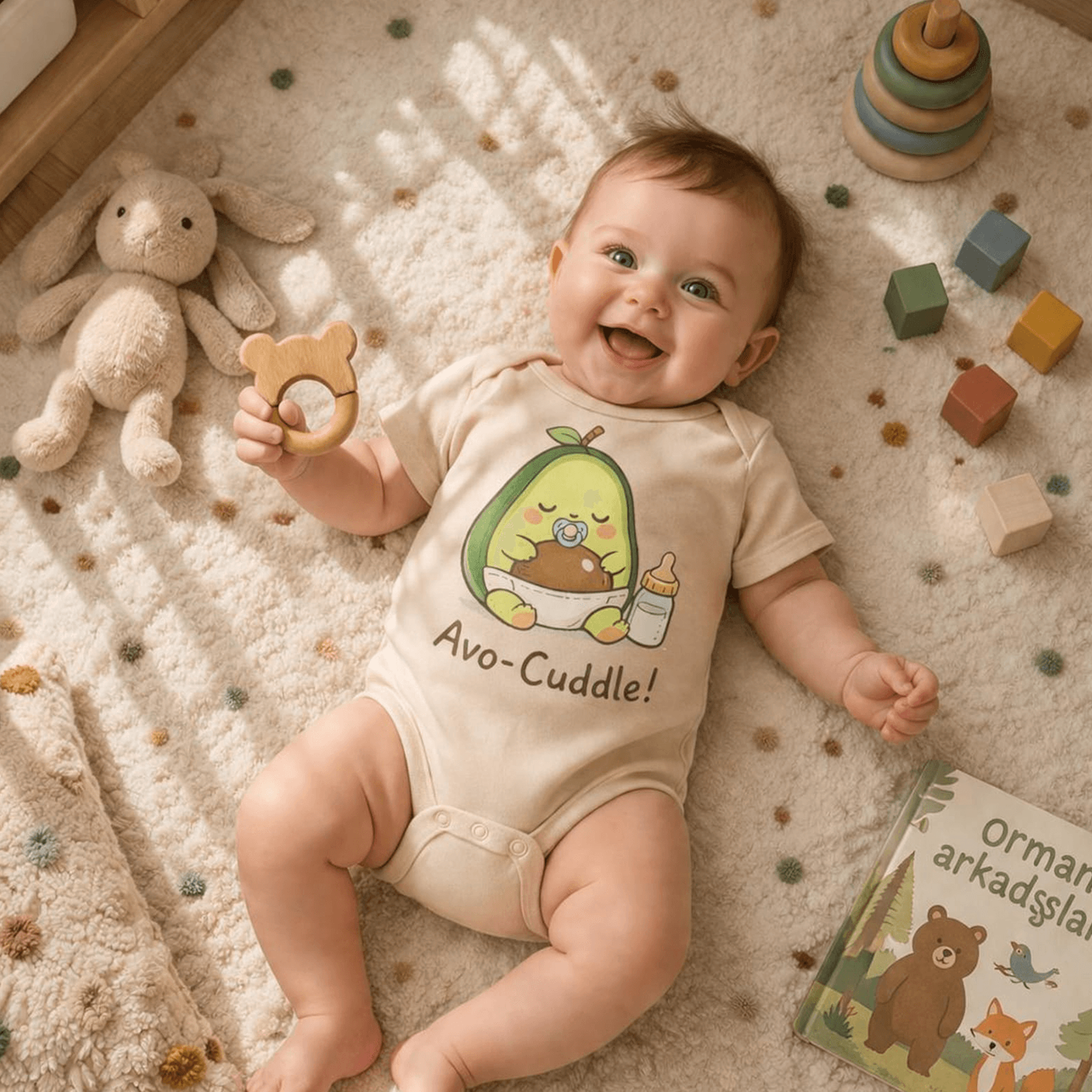 avo cuddle baby bodysuit, cute avocado baby onesie, funny avocado baby outfit, gender neutral newborn gift, baby shower