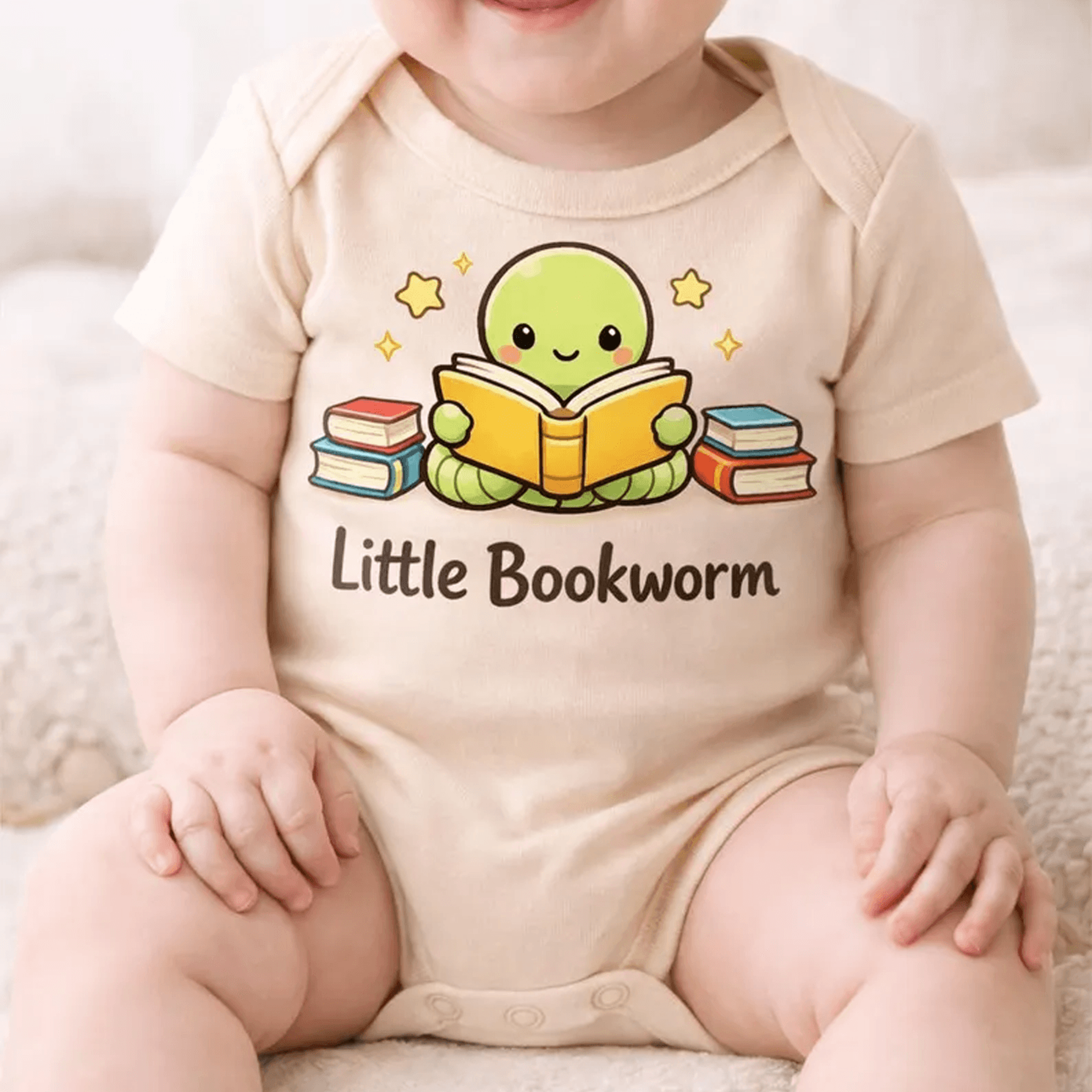 little bookworm baby bodysuit, cute book lover baby onesie, reading baby outfit, baby shower gift, unisex infant bodysui