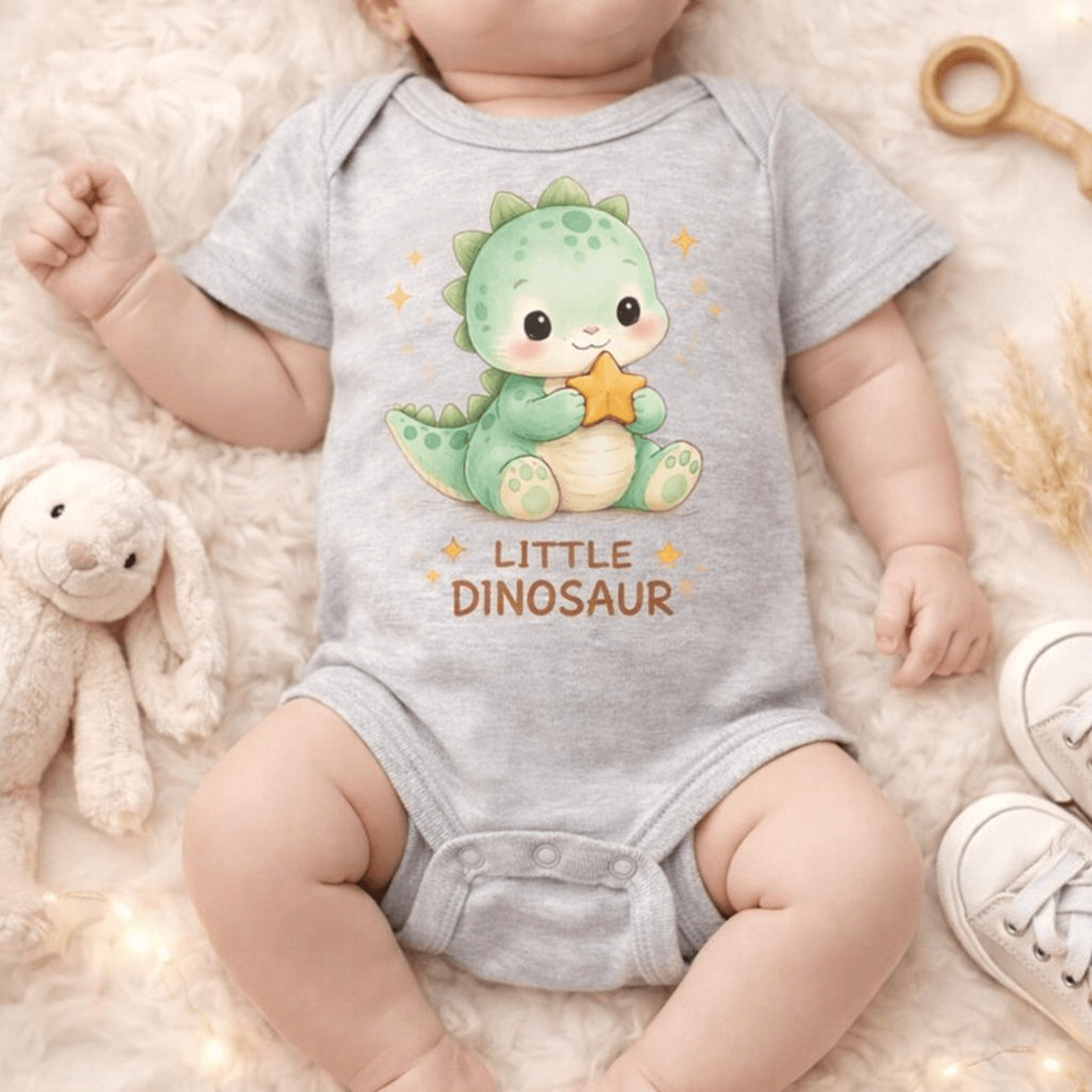 baby dinosaur bodysuit, cute dino baby onesie, dinosaur baby outfit, baby shower gift, unisex infant bodysuit