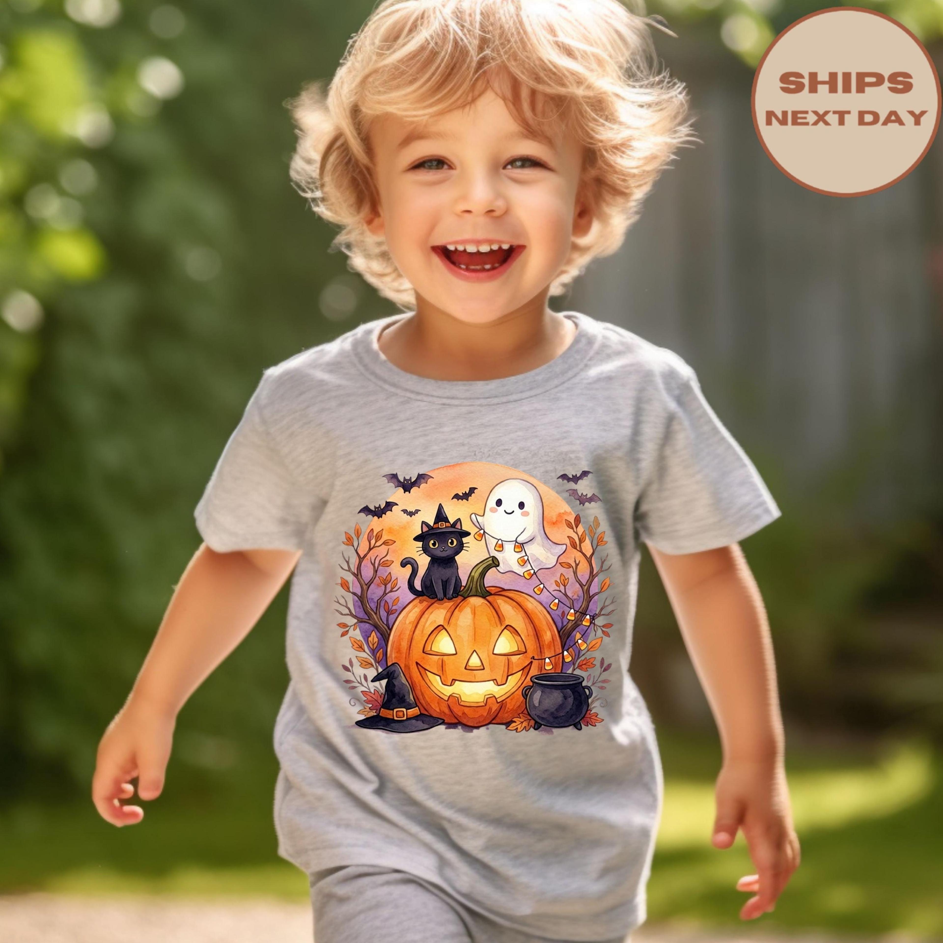 funny ghost and cat t-shirt, witchy halloween shirt, black cat ghost tee, spooky season shirt, cute fall graphic tee