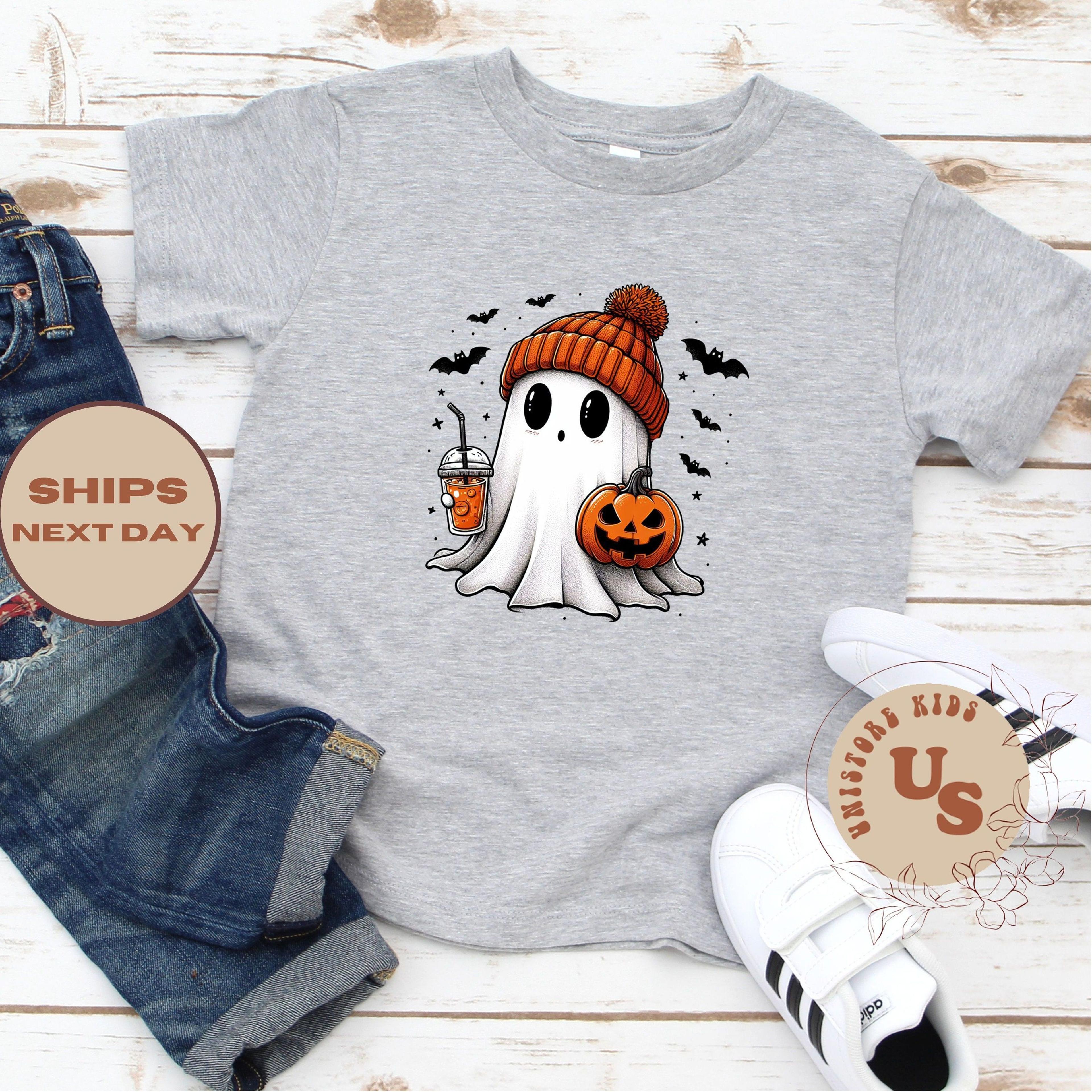 cute ghost toddler shirt, ghost baby t-shirt, halloween kids tee, ghost pumpkin shirt, spooky fall outfit