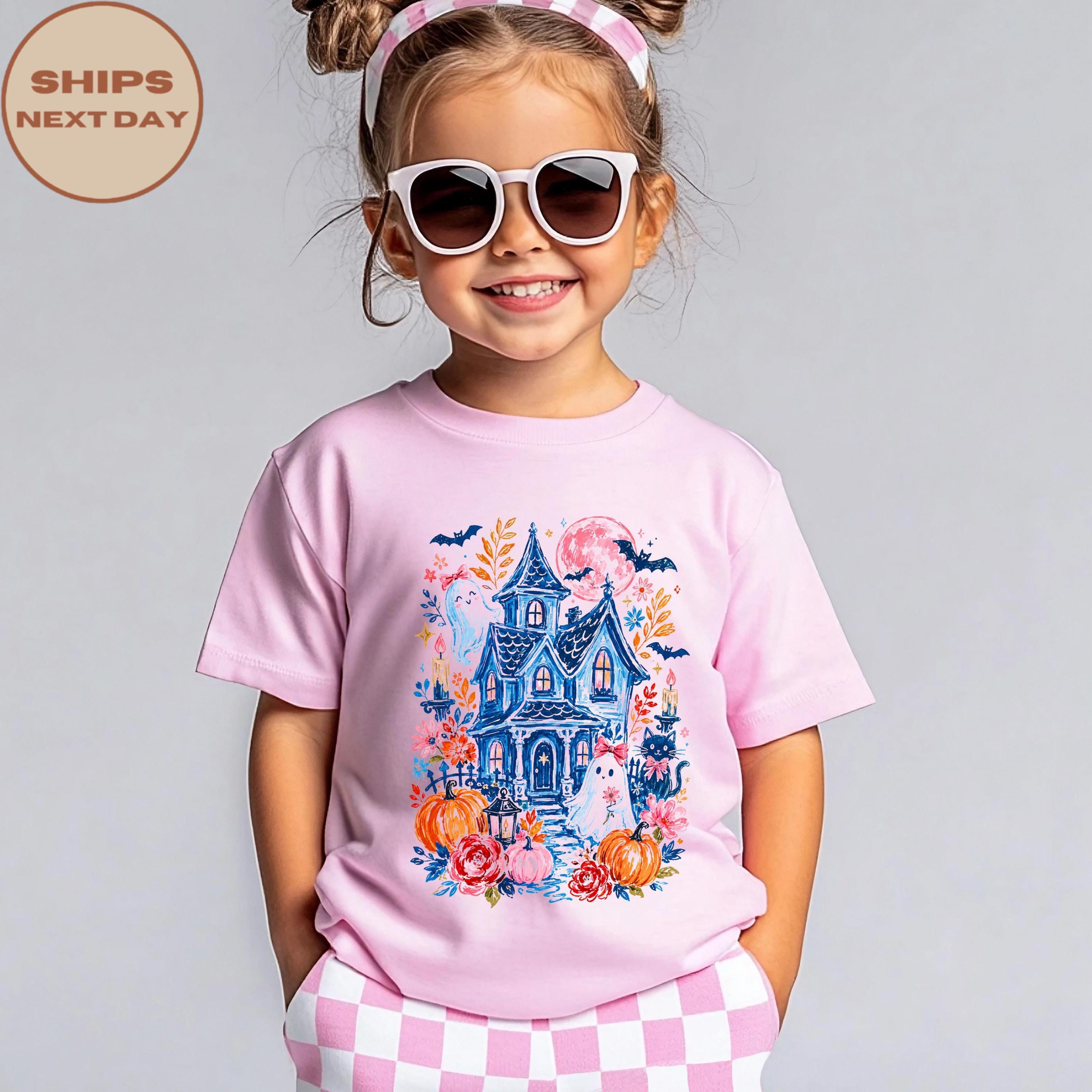 haunted house toddler t-shirt, halloween kids shirt, spooky ghost tee, cute fall toddler outfit, pumpkin patch shirt