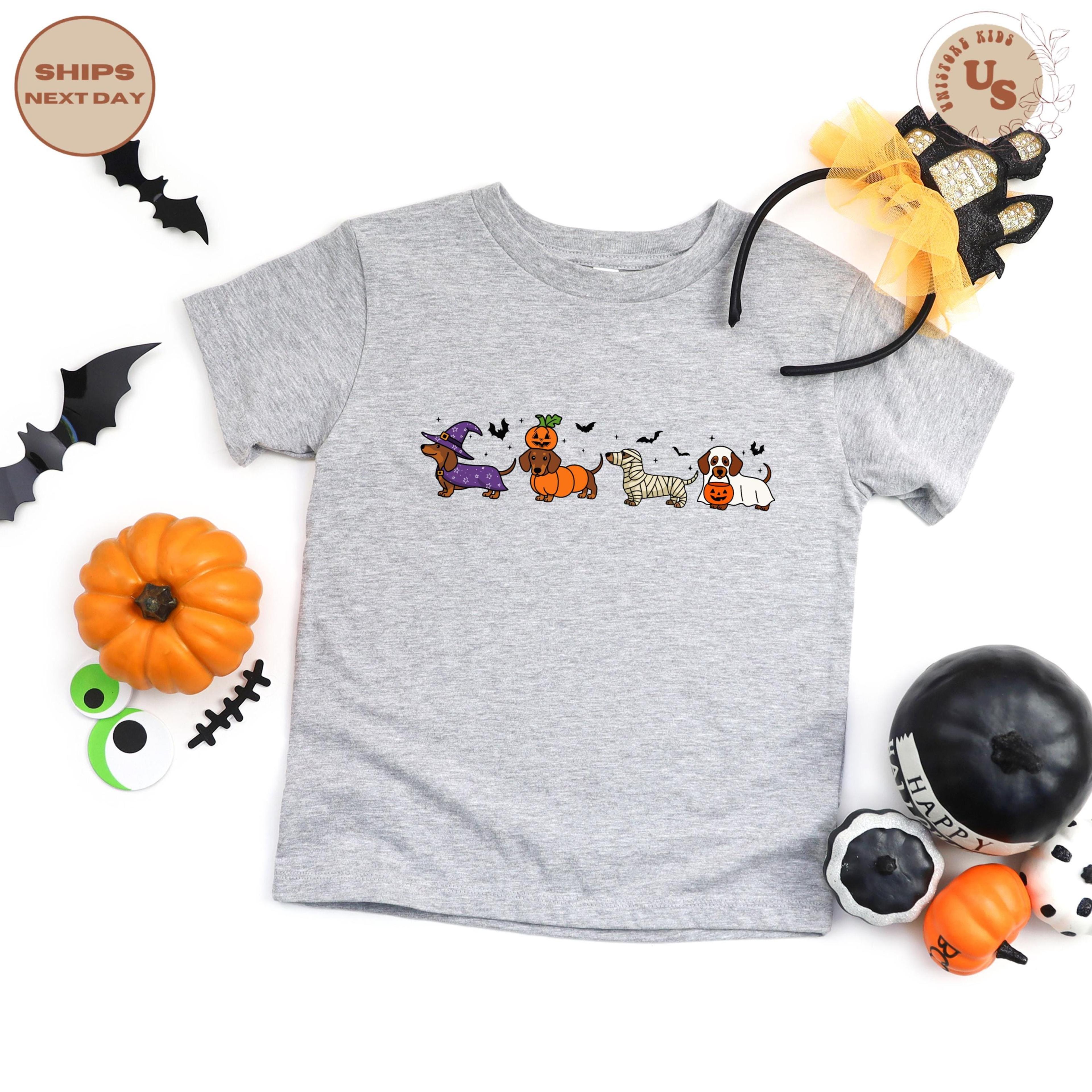 halloween dog toddler t-shirt, cute dog ghost kids shirt, spooky puppy tee, fall toddler outfit, pumpkin patch shirt
