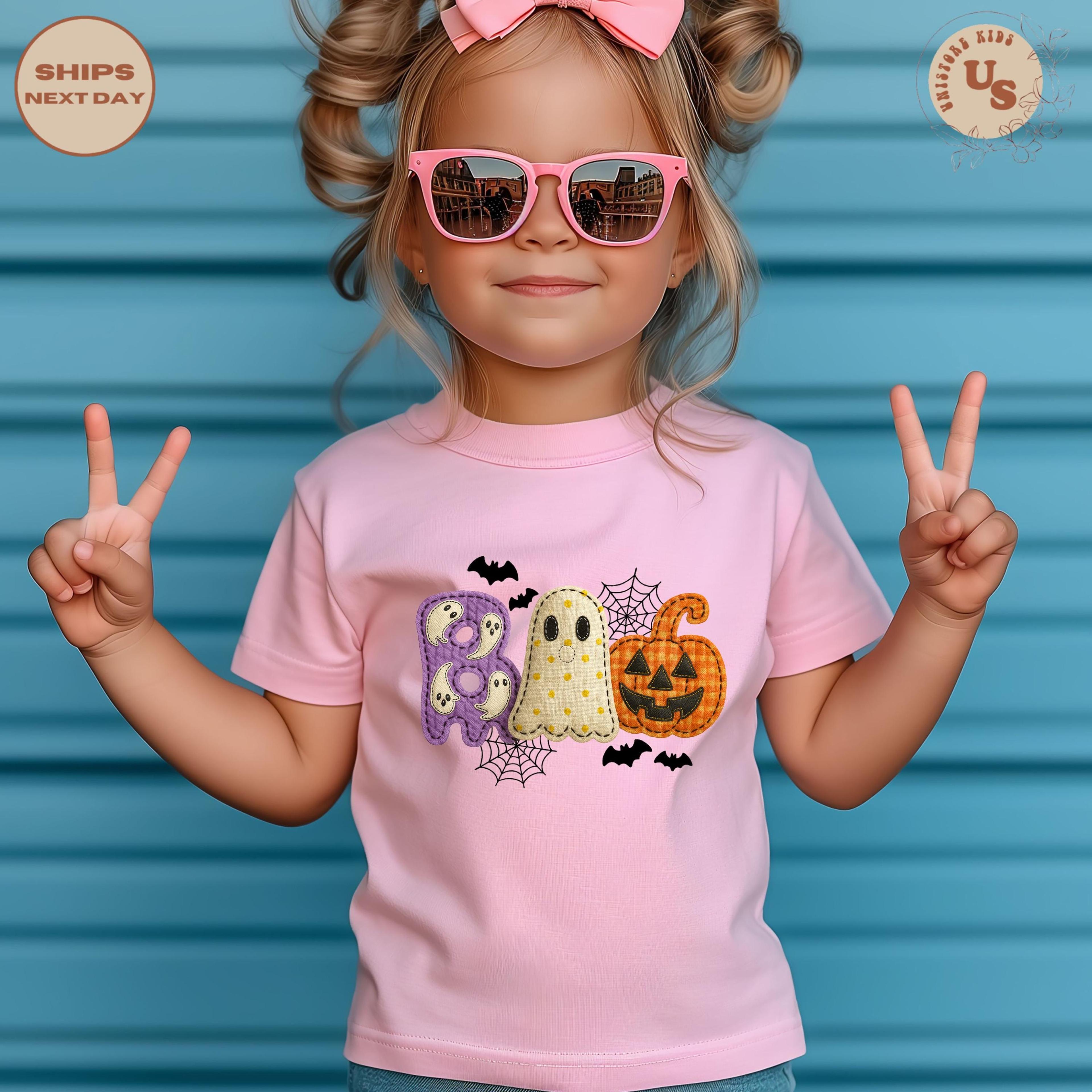 boo pumpkin toddler sweatshirt, cute ghost halloween sweatshirt, spooky season kids crewneck, pumpkin patch outfit, fall