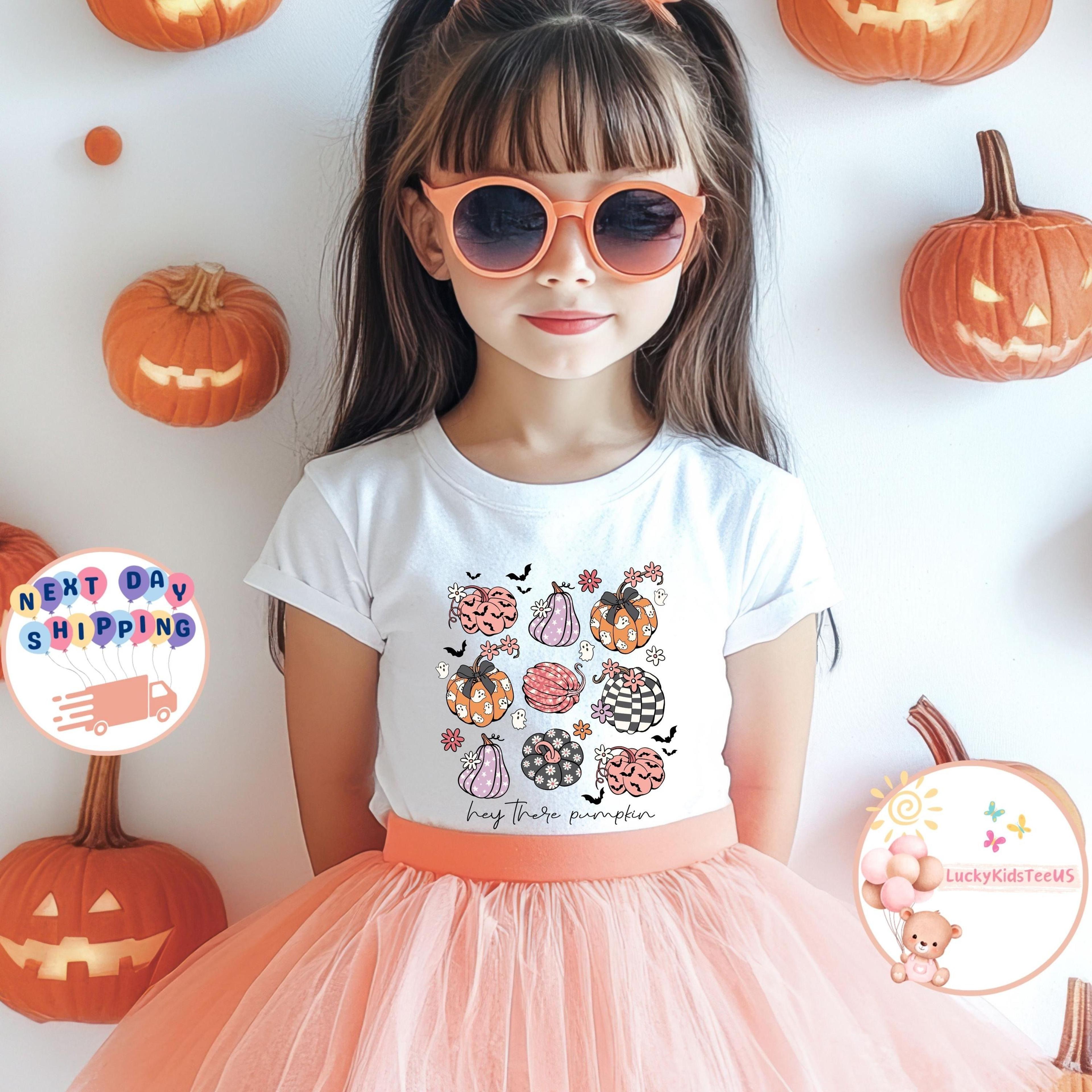 hey there pumpkin shirt for girls halloween toddler tee cute pumpkin fall kids shirt pink coquette halloween top
