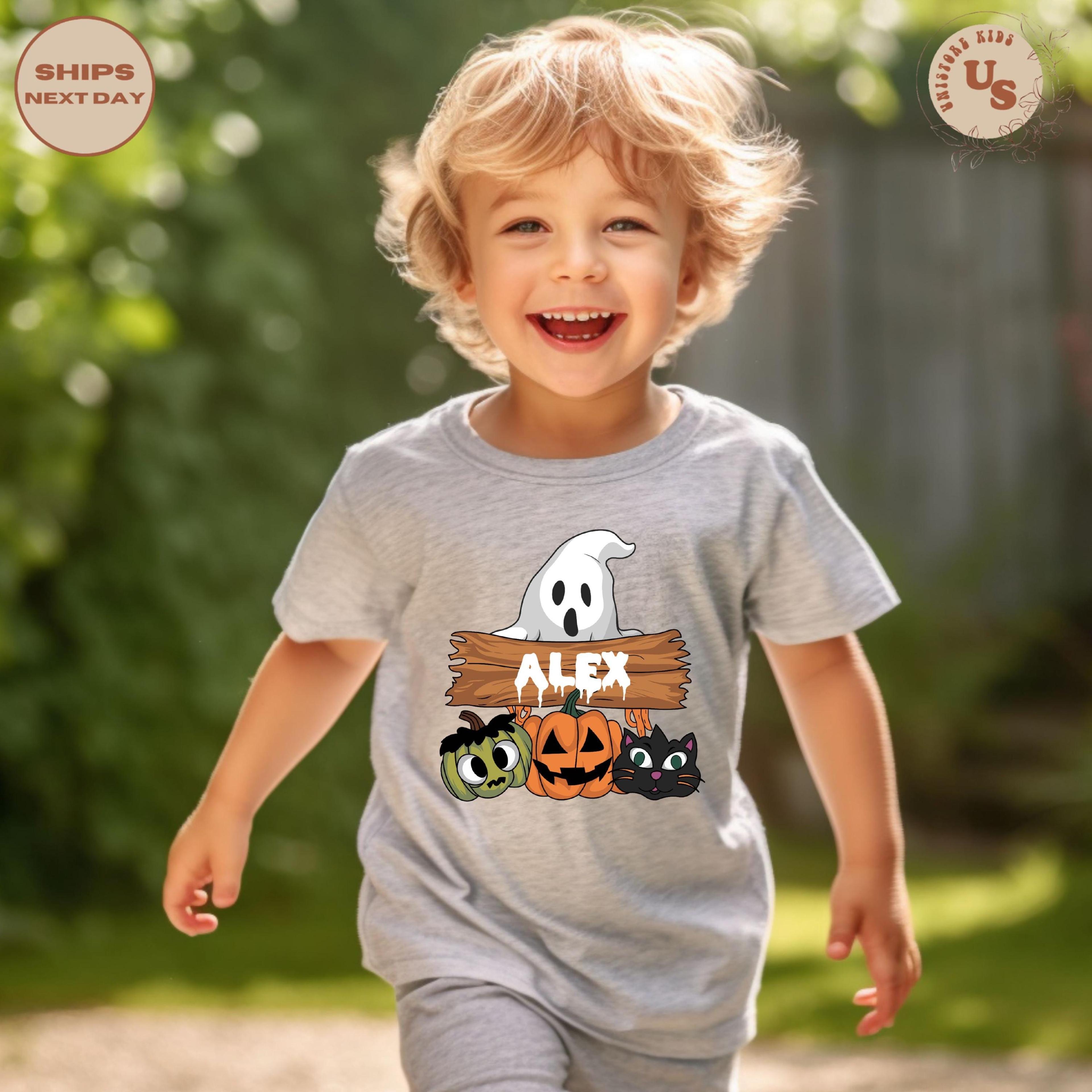 custom name ghost t-shirt, personalized halloween ghost shirt, cute boo tee, spooky season shirt, custom fall gift