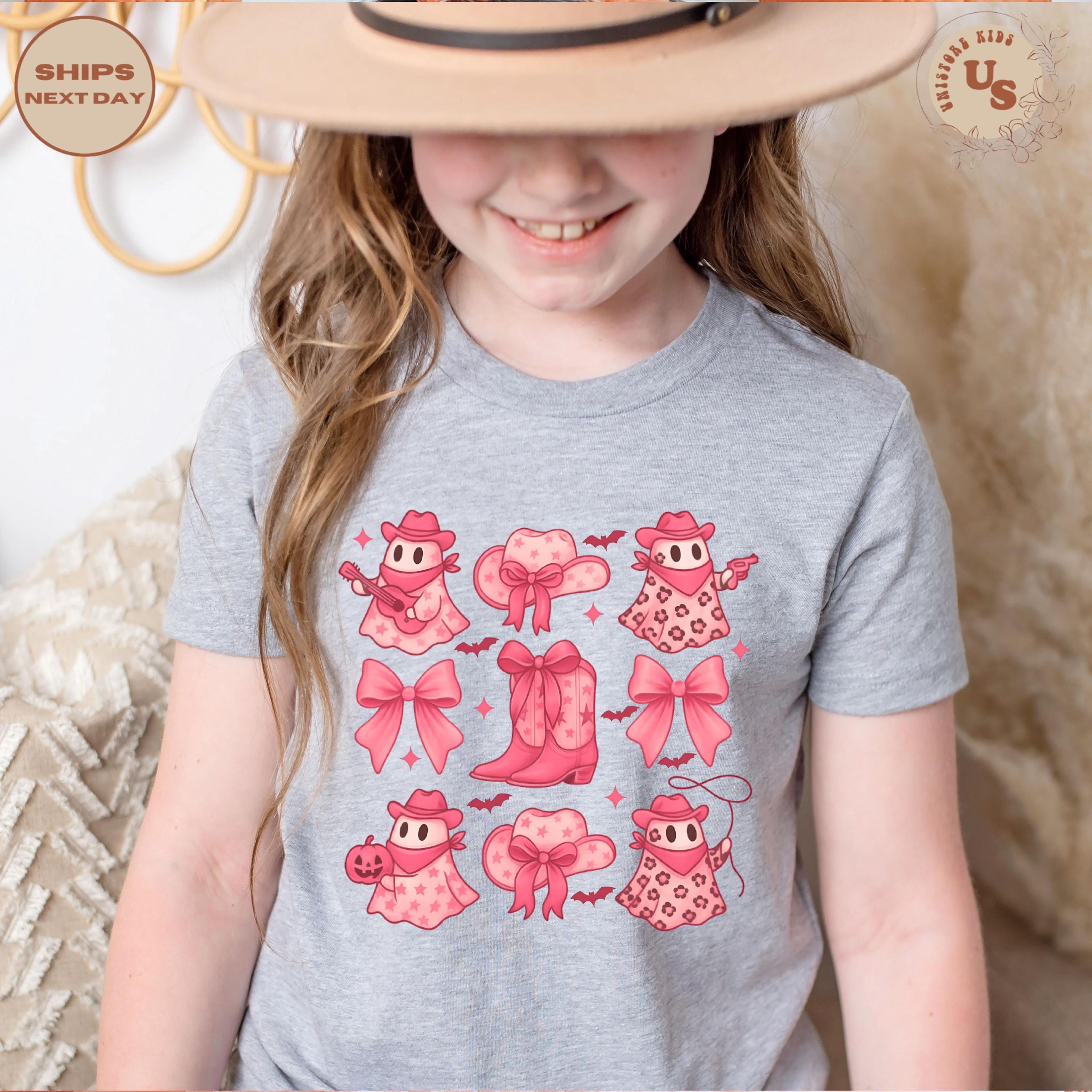 cow boots ghost t-shirt, pink ghost halloween shirt, cowgirl ghost tee, western spooky season shirt, fall graphic tee