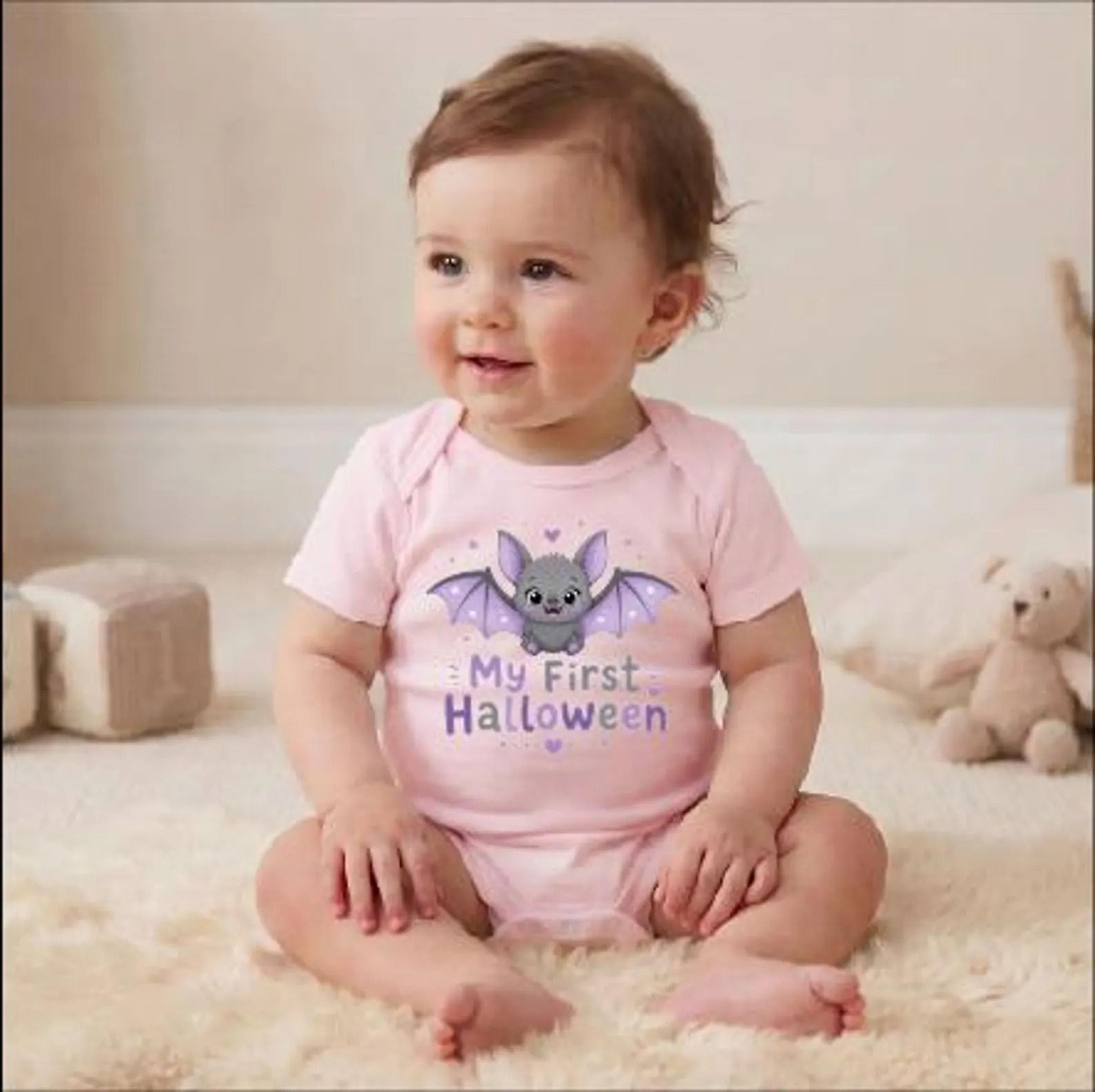 my first halloween baby bodysuit cute bat infant onesie first halloween outfit newborn girl halloween gift