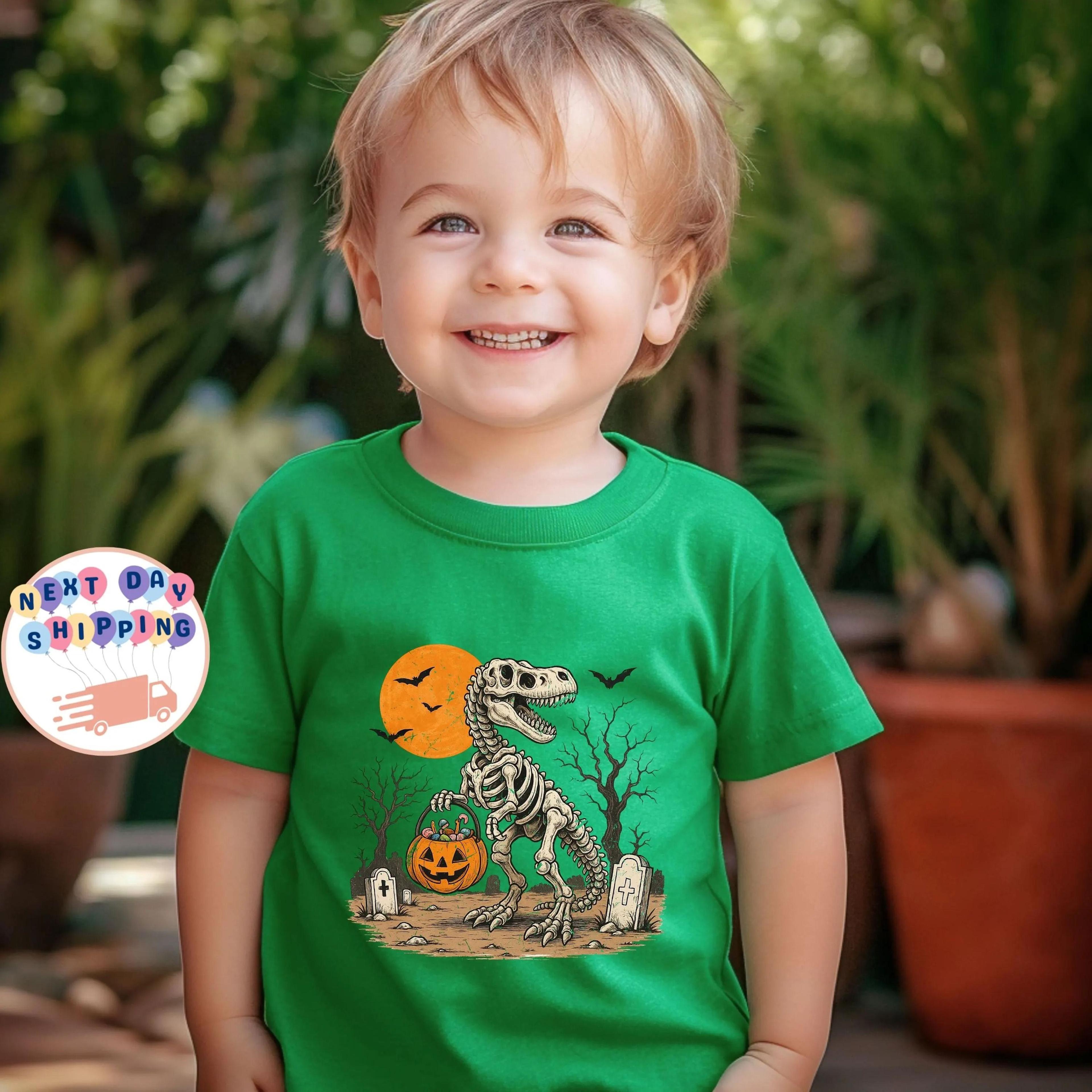 dinosaur halloween baby bodysuit t rex skeleton baby outfit spooky dino bodysuit cute halloween baby clothes fall gift
