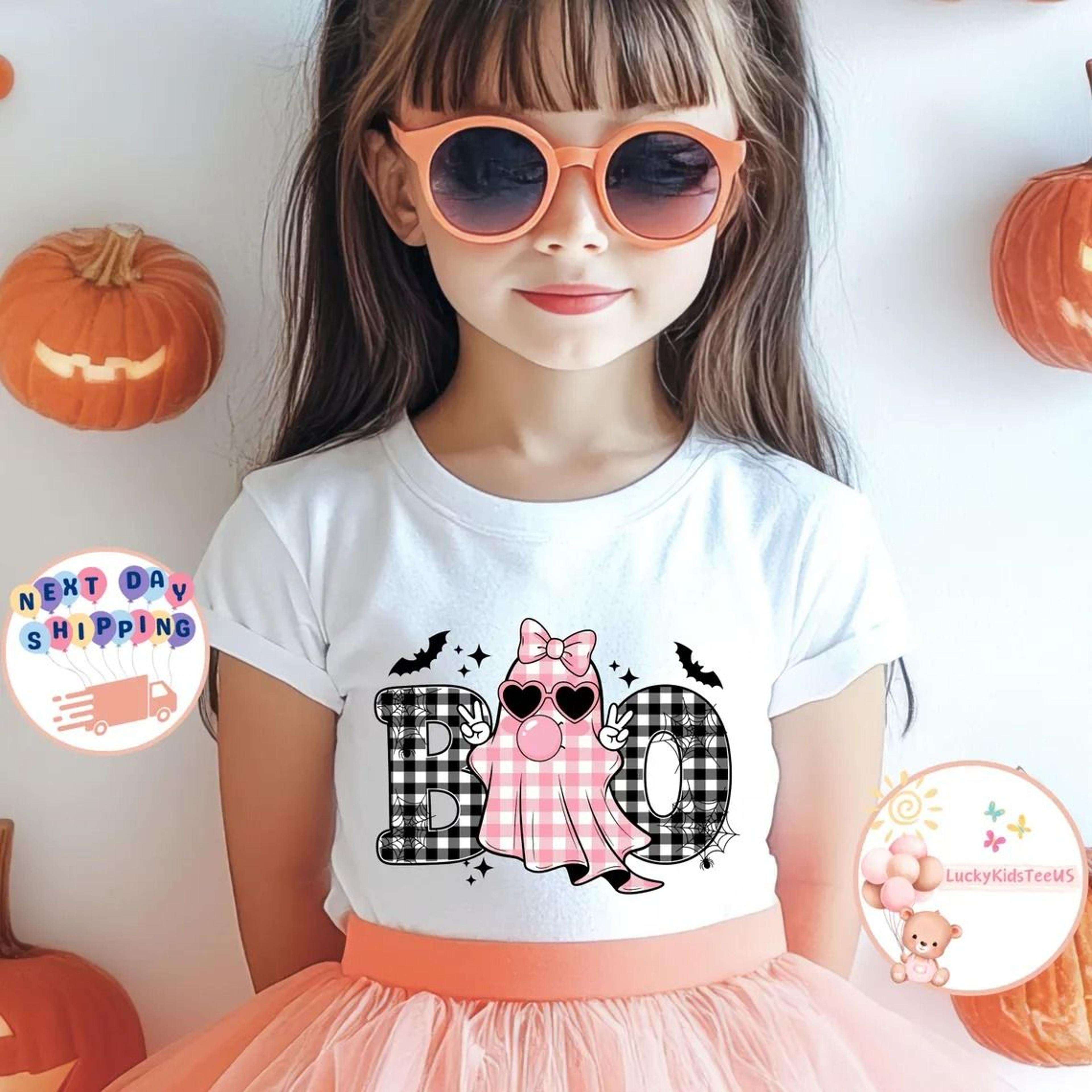 coquette ghost baby bodysuit, pink halloween baby onesie, cute boo baby outfit, baby girl spooky season bodysuit, first